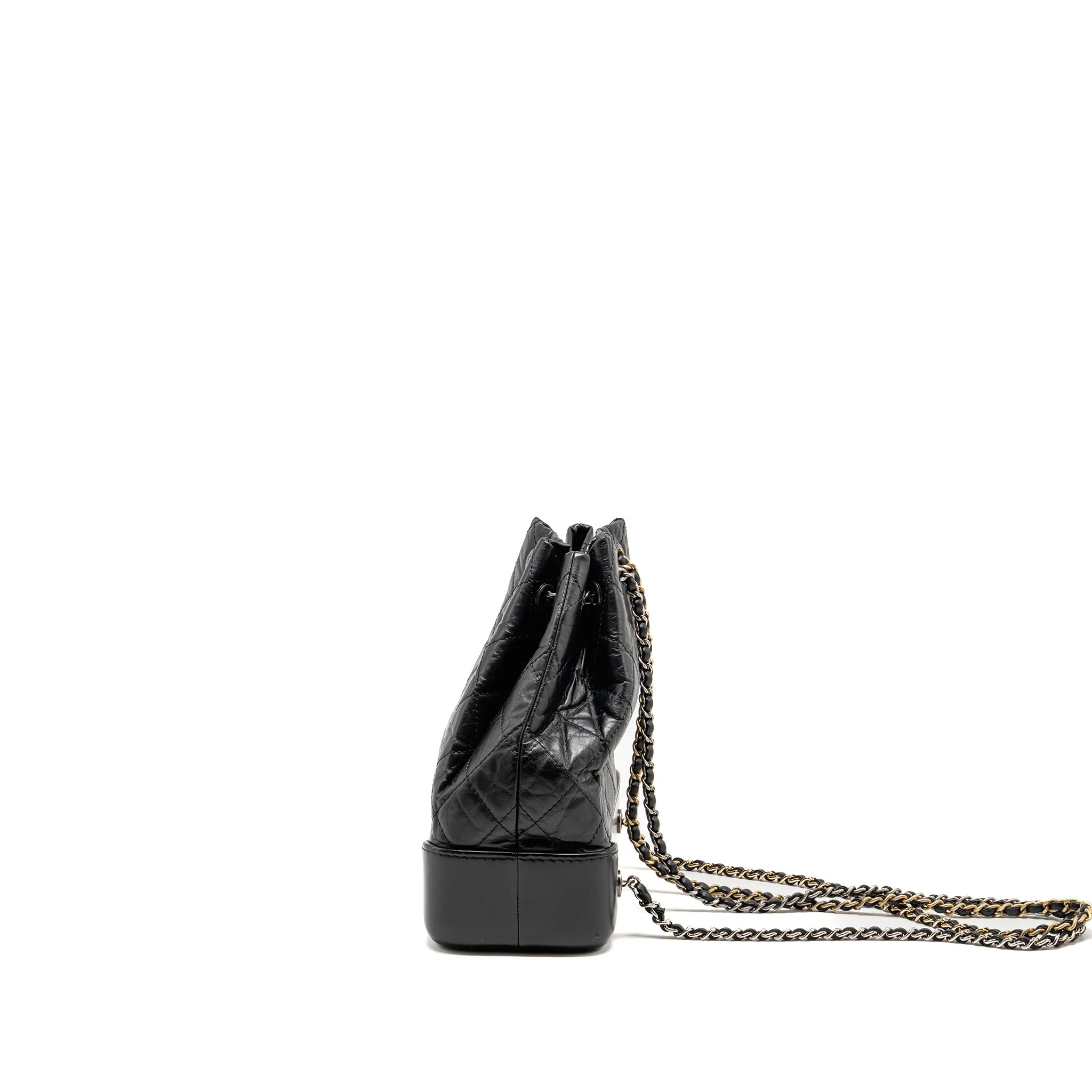 Chanel Gabrielle Backpack Aged Calfskin/Shiny Calfskin Black Multicolour HARDWARE - Image 4