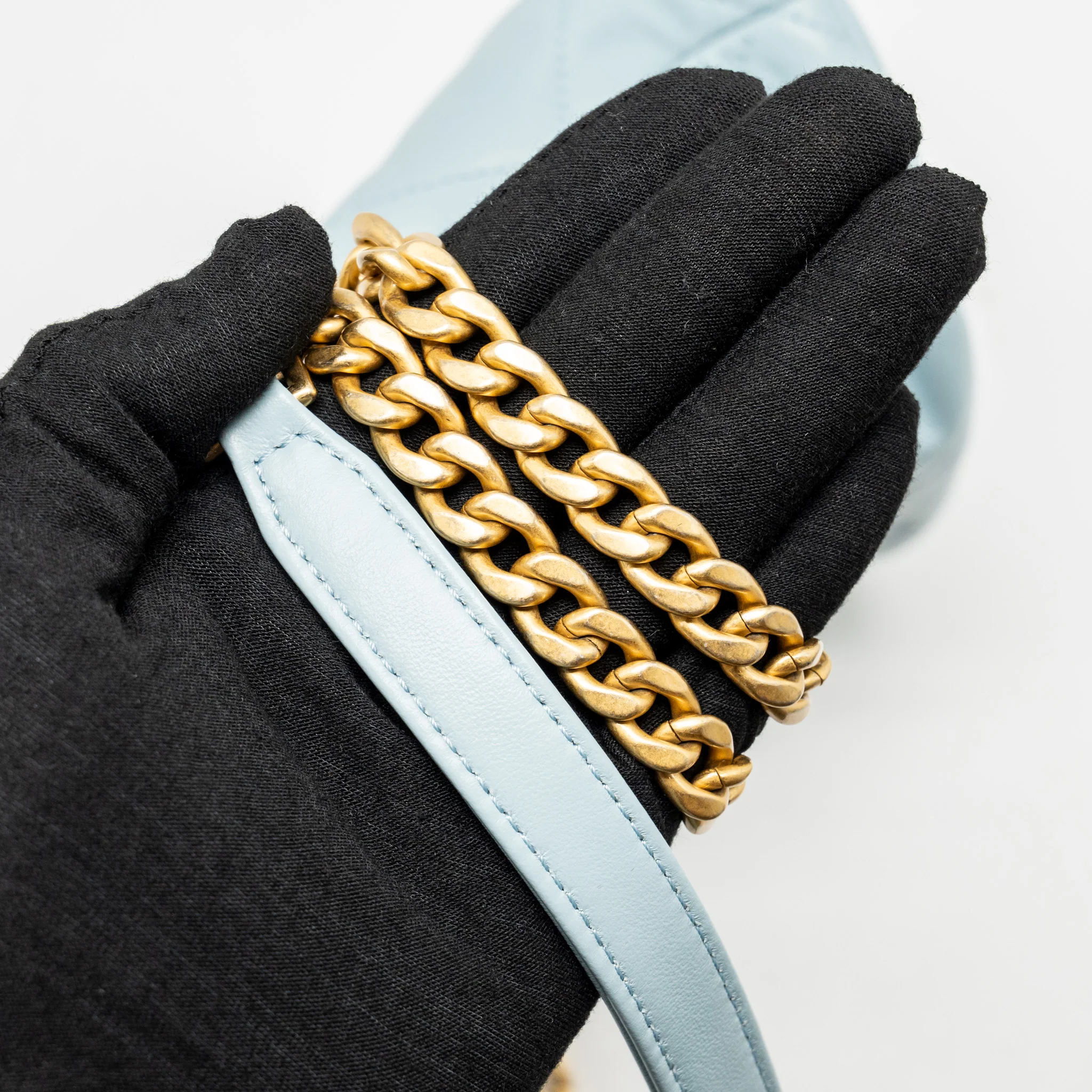 Chanel Enamel CC Bucket Bag Lambskin Light Blue GHW (Microchip) - Image 19