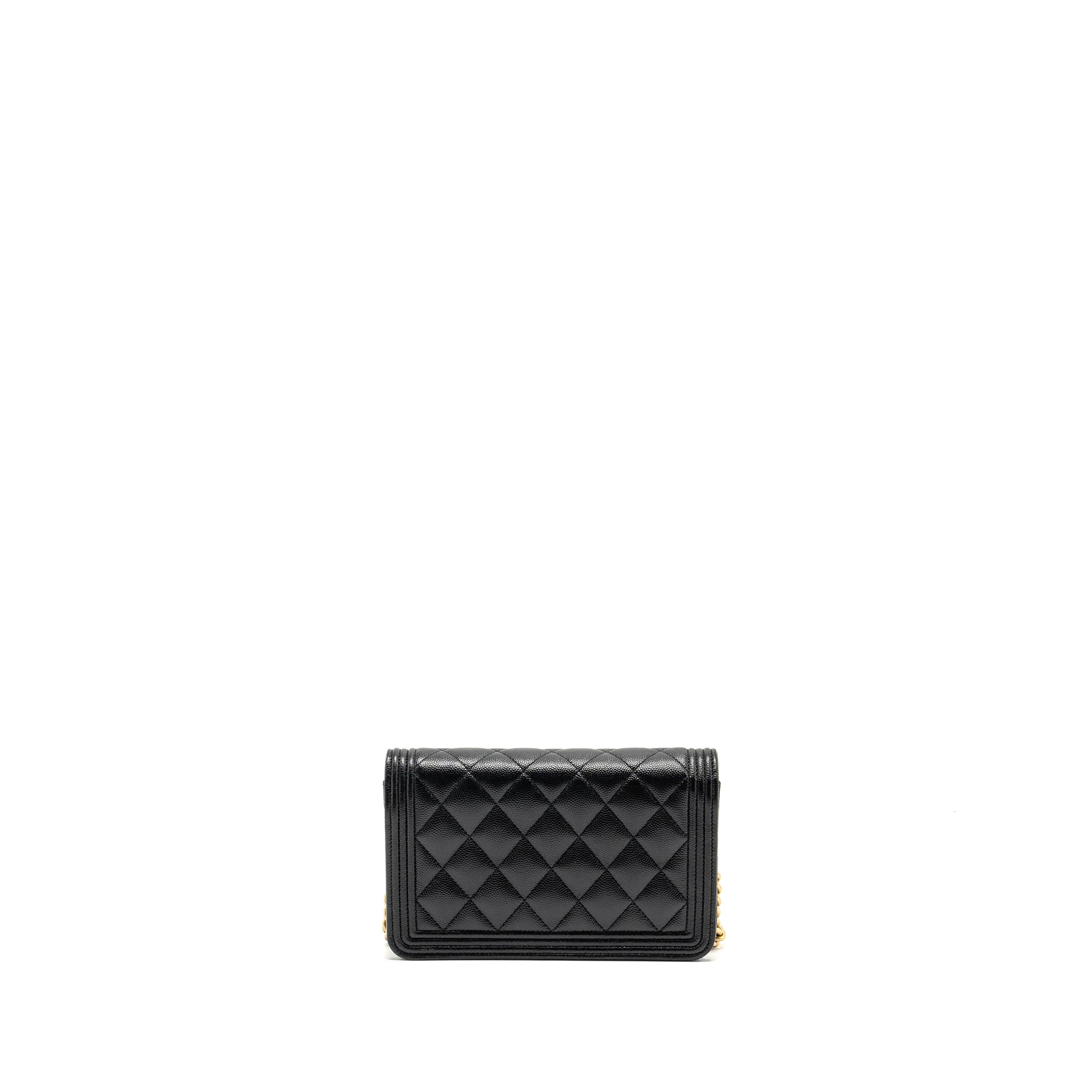 Chanel Boy Wallet on Chain Caviar BLack GHW - Image 2