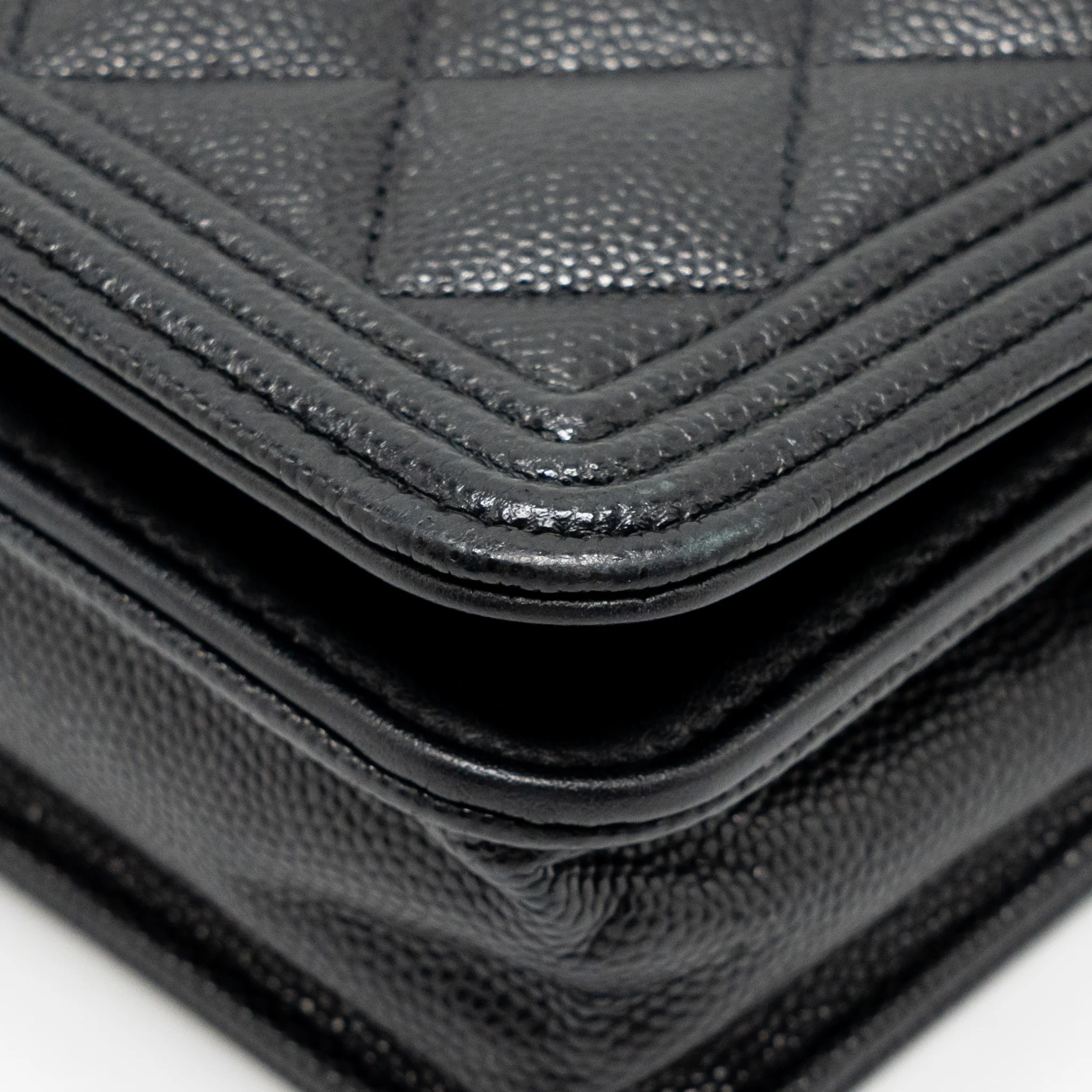 Chanel Boy Wallet on Chain Caviar BLack GHW - Image 8