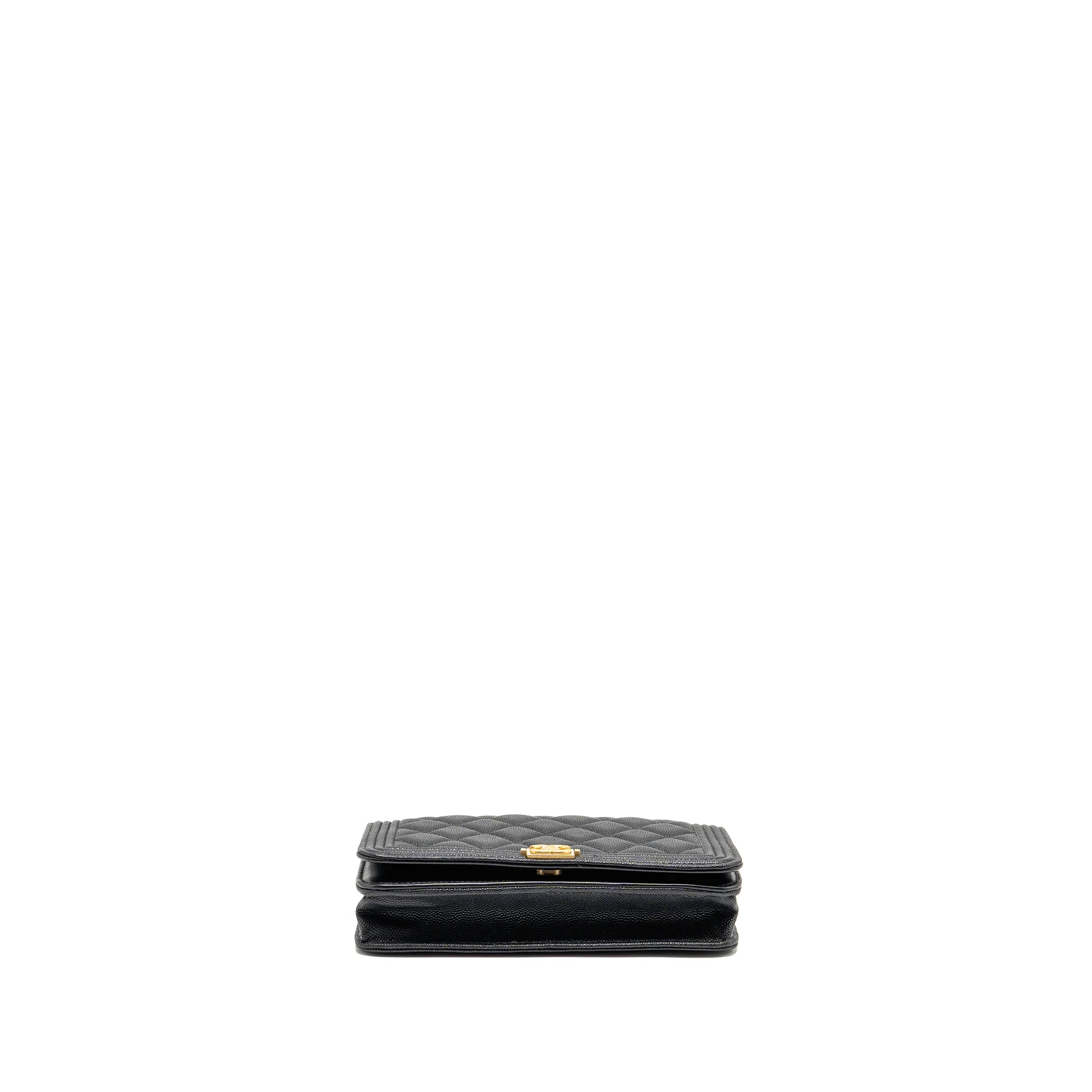 Chanel Boy Wallet on Chain Caviar Black GHW (Microchip) - Image 5