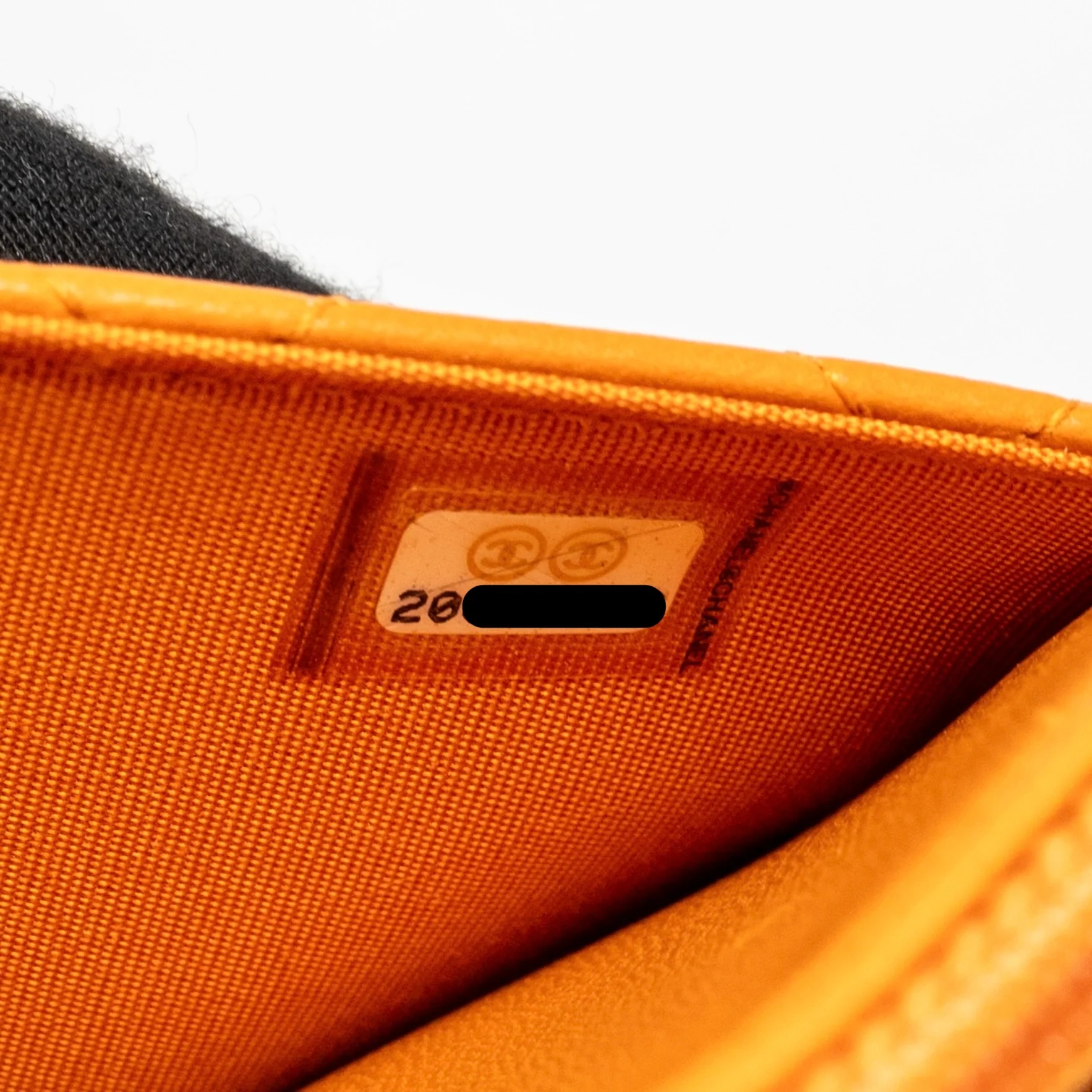Chanel boy wallet on chain lambskin orange ruthenium silver hardware - Image 20