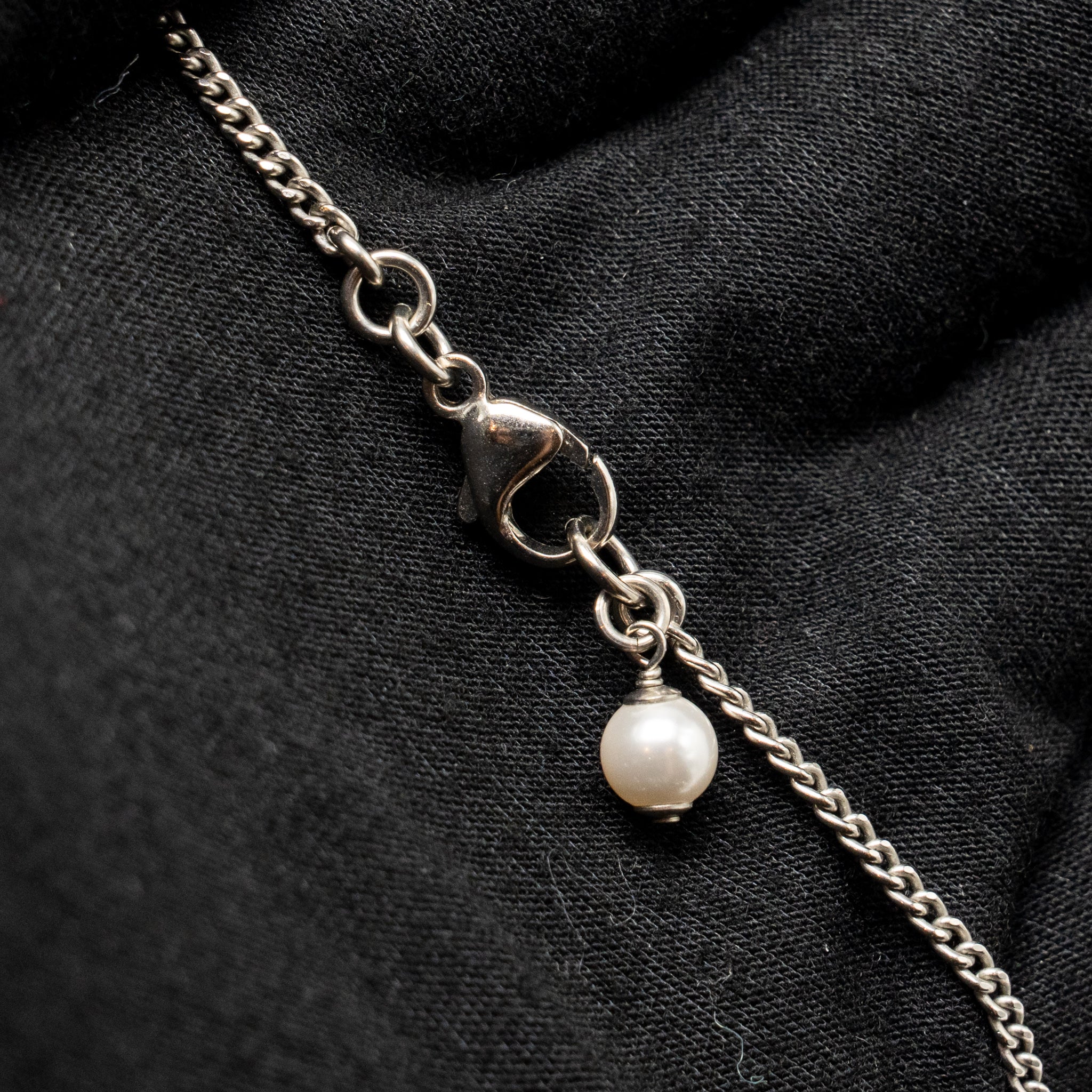 Chanel CC logo necklace pink / silver tone - Image 6