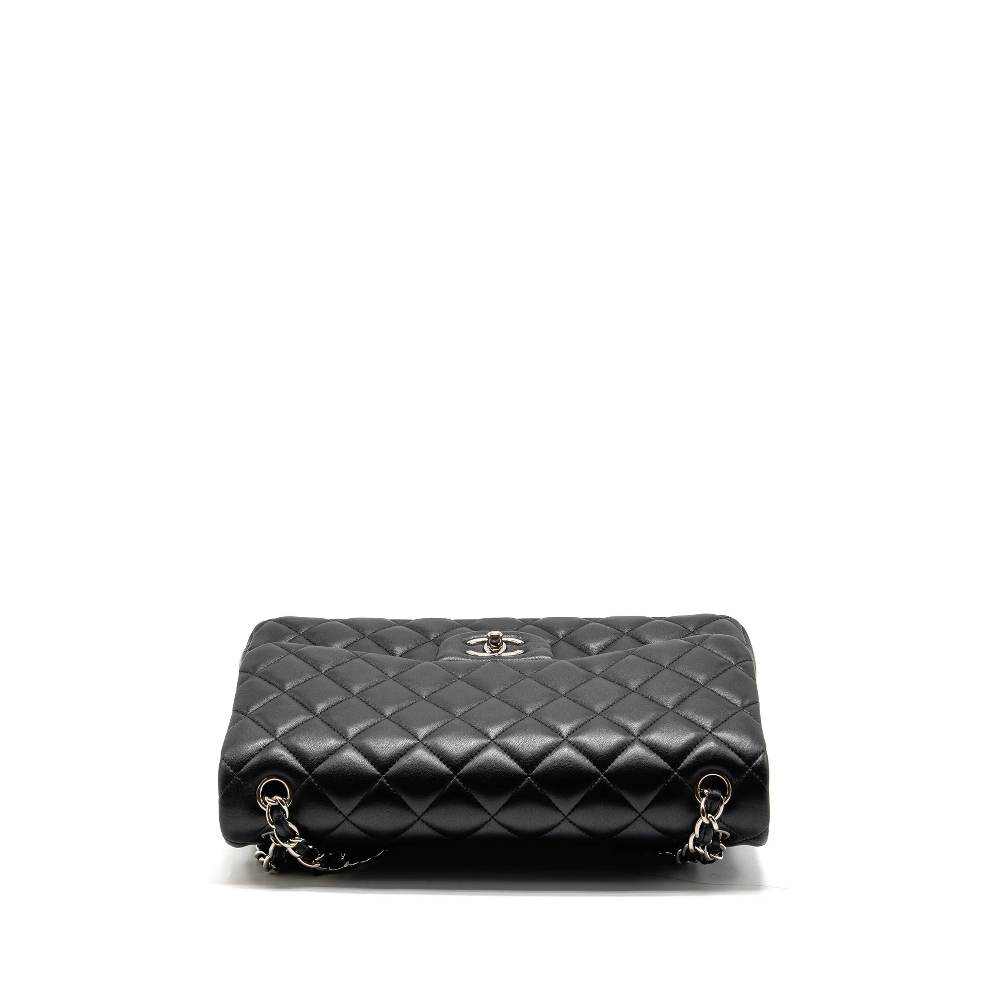 Chanel classic jumbo double flap bag lambskin black SHW - Image 5