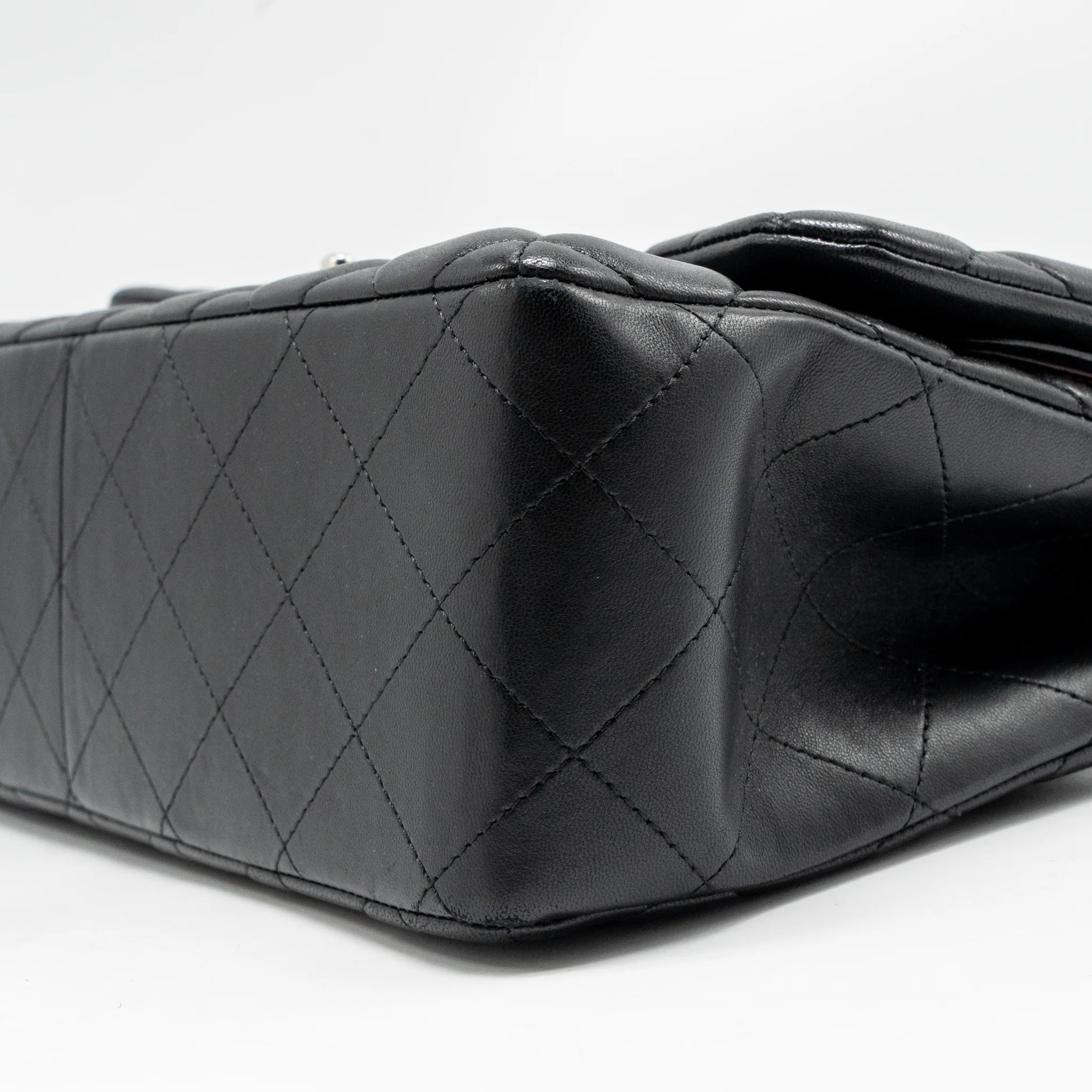 Chanel classic jumbo double flap bag lambskin black SHW - Image 8