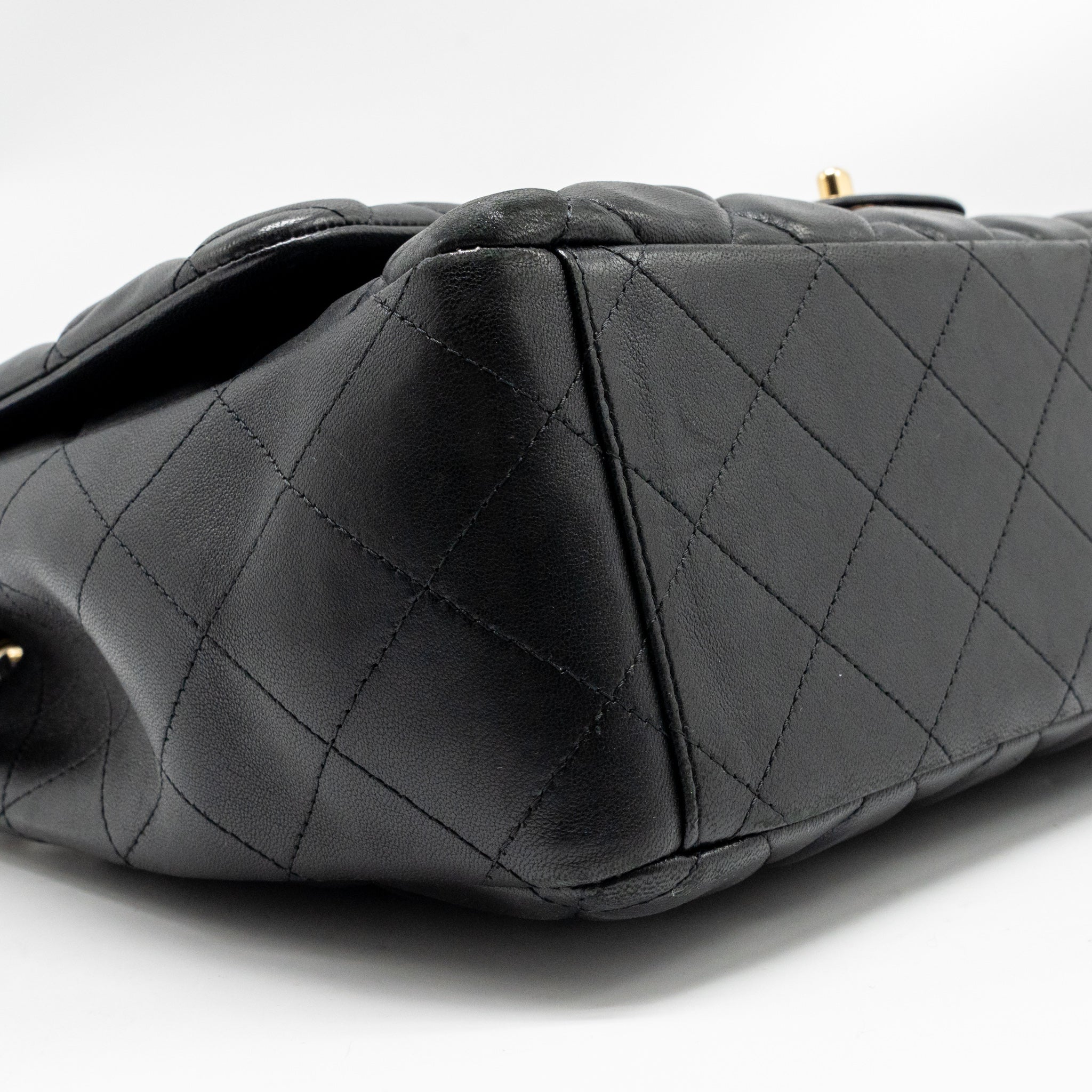 Chanel Maxi Single Flap Bag Lambskin Black GHW - Image 7