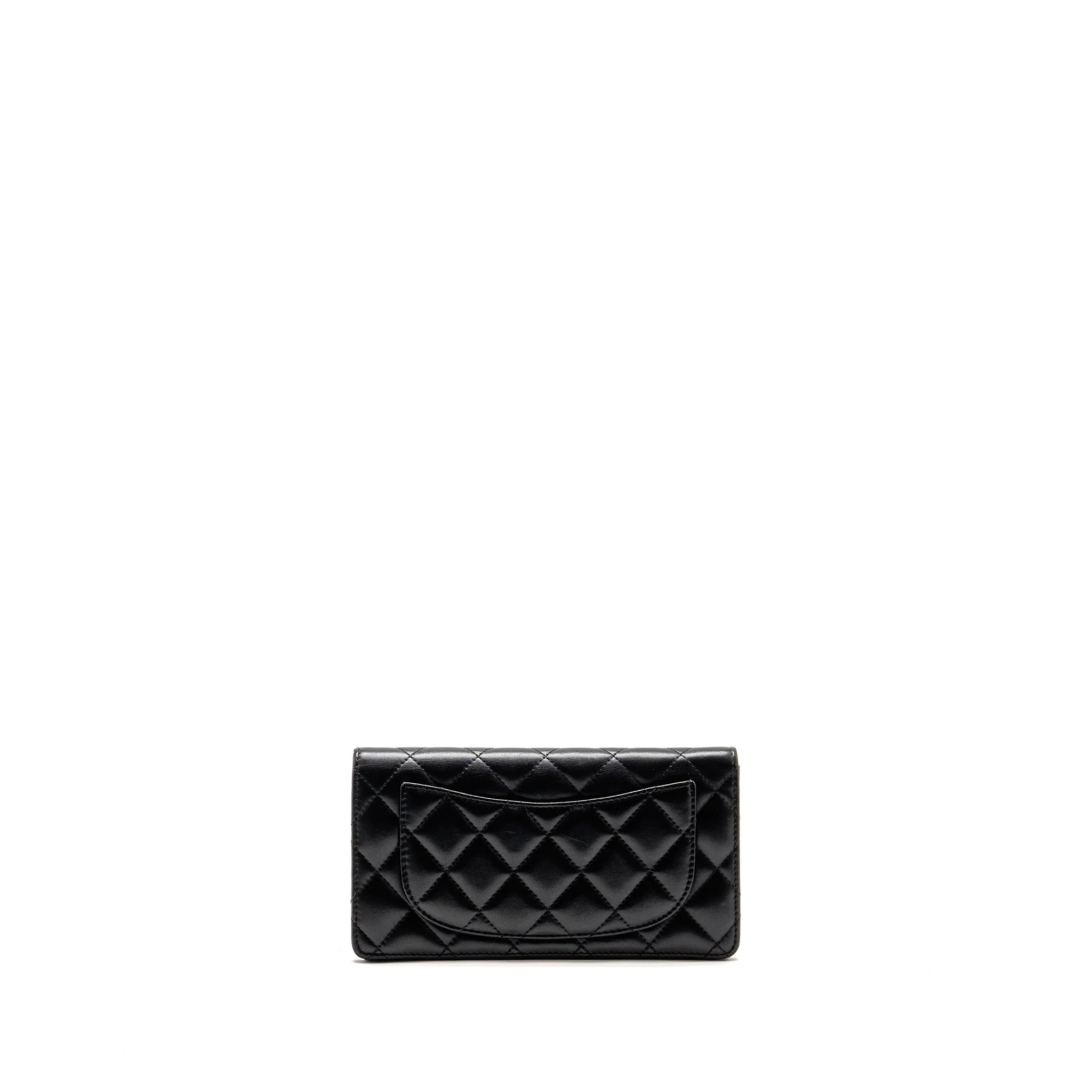 Chanel Classic CC Long Wallet Lambskin Black LGHW - Image 2