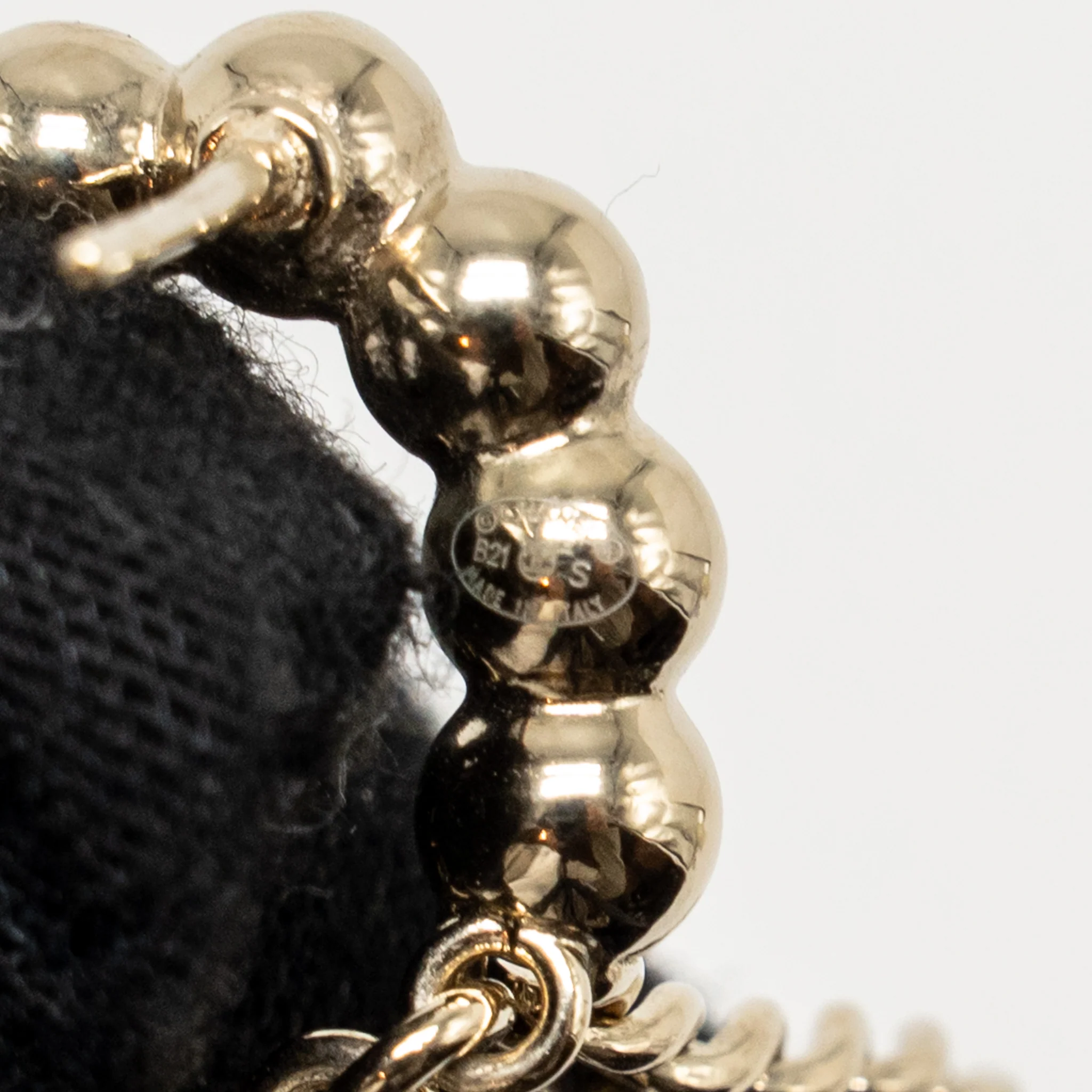 Chanel Classic Flap Bag with CC Chain Drop Earrings Pearl Light Gold Tone - Image 5