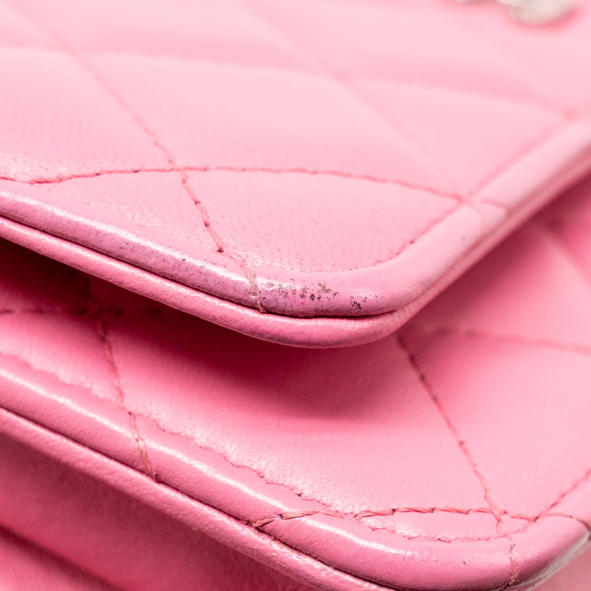 Chanel Classic Wallet on Chain Lambskin Pink SHW - Image 12
