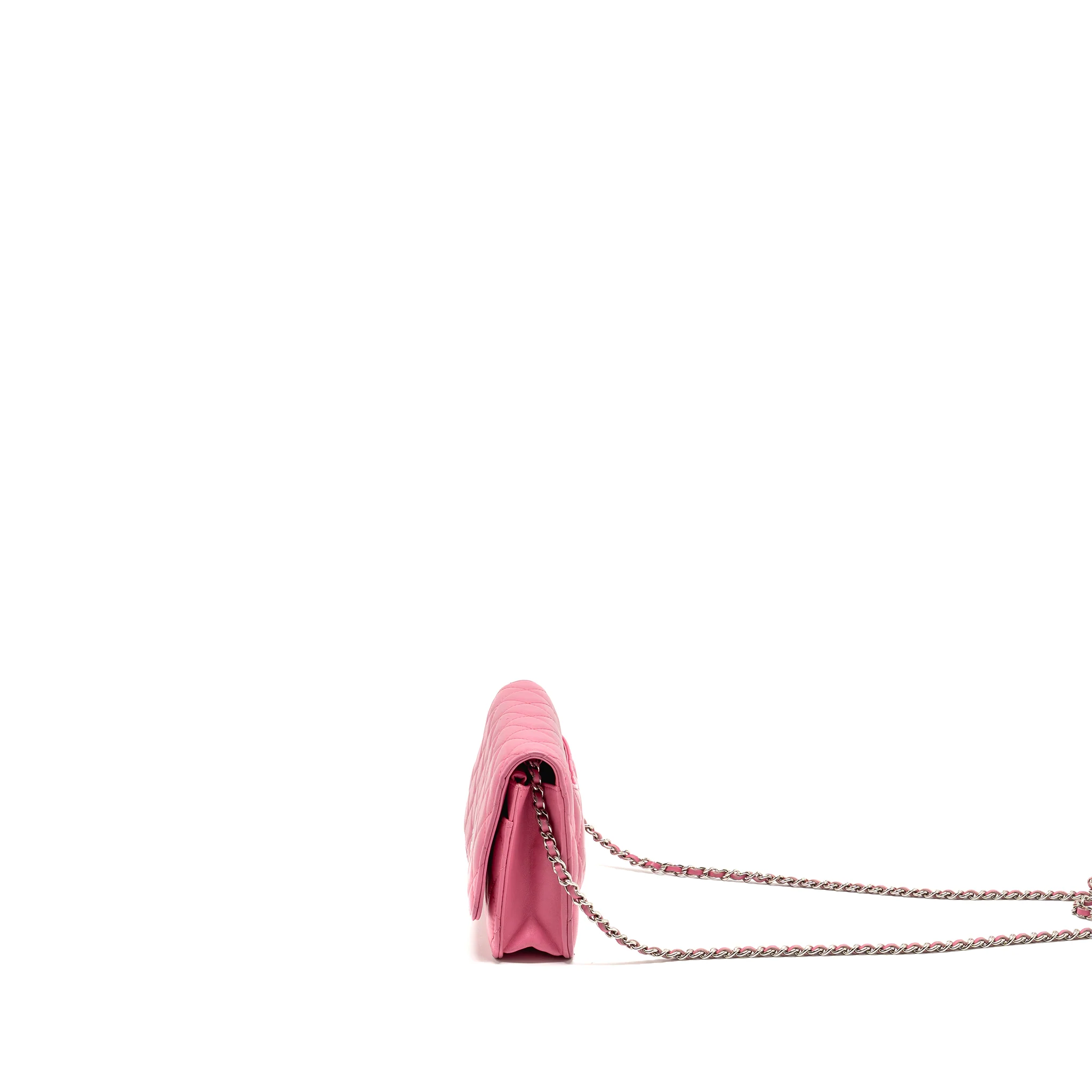 Chanel Classic Wallet on Chain Lambskin Pink SHW - Image 4