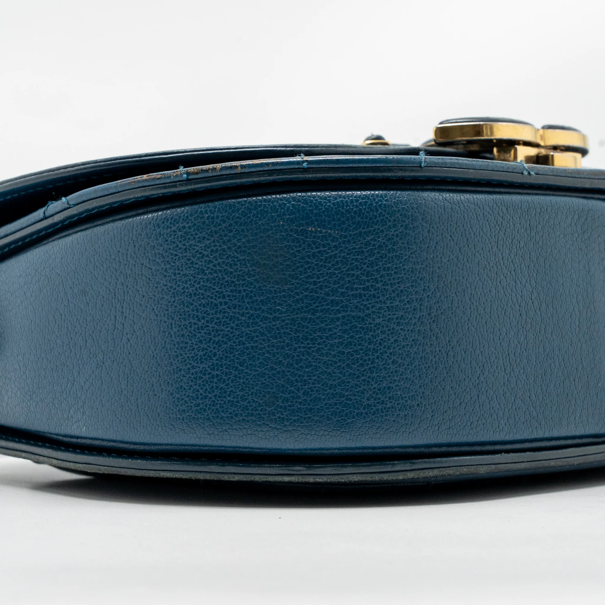 Chanel coco curve flap bag leather blue GHW - Image 7
