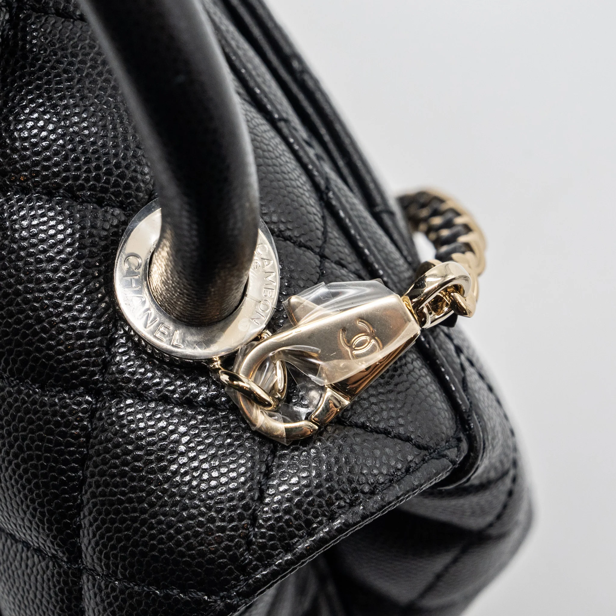 Chanel Coco handle Mini Caviar Black LGHW (Microchip) - Image 10