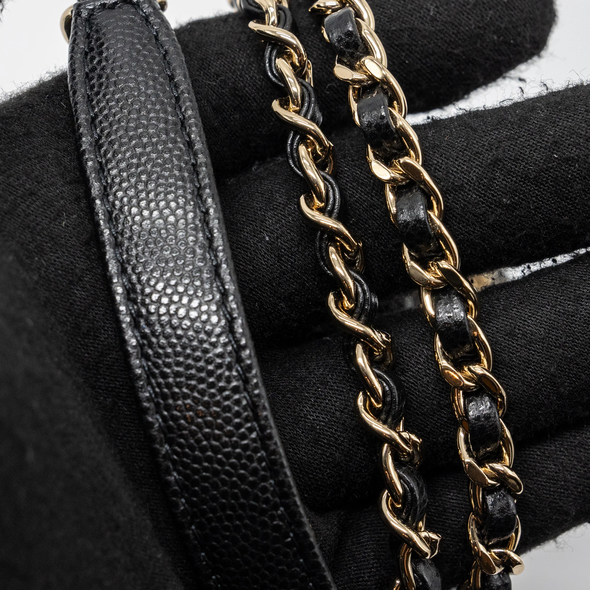 Chanel Coco handle Mini Caviar Black LGHW (Microchip) - Image 12
