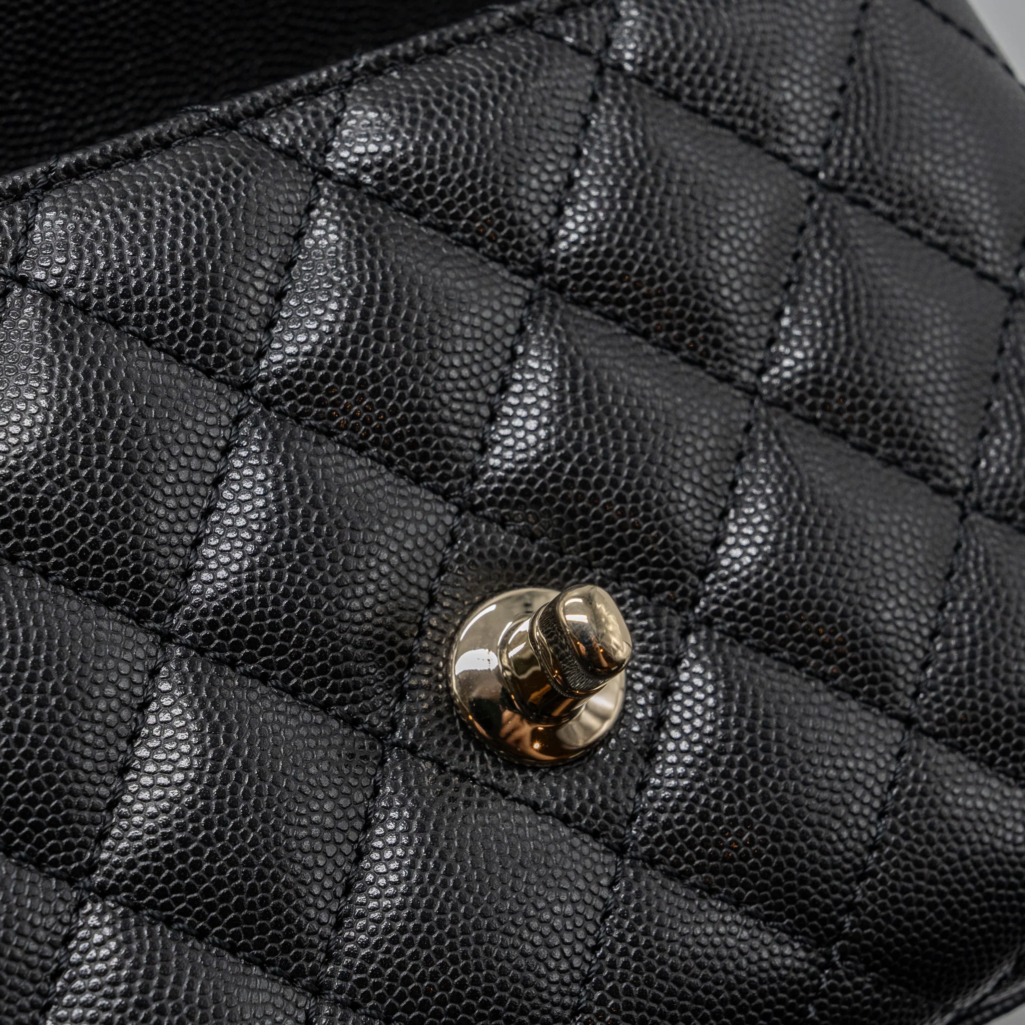 Chanel Coco handle Mini Caviar Black LGHW (Microchip) - Image 14