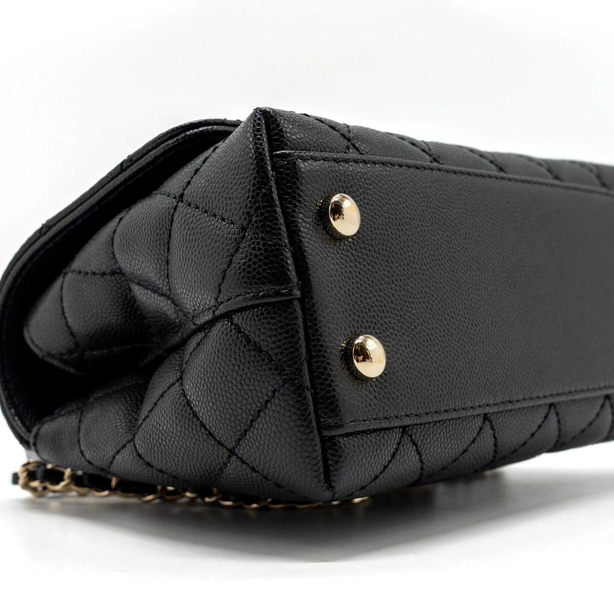 Chanel Coco handle Mini Caviar Black LGHW (Microchip) - Image 7