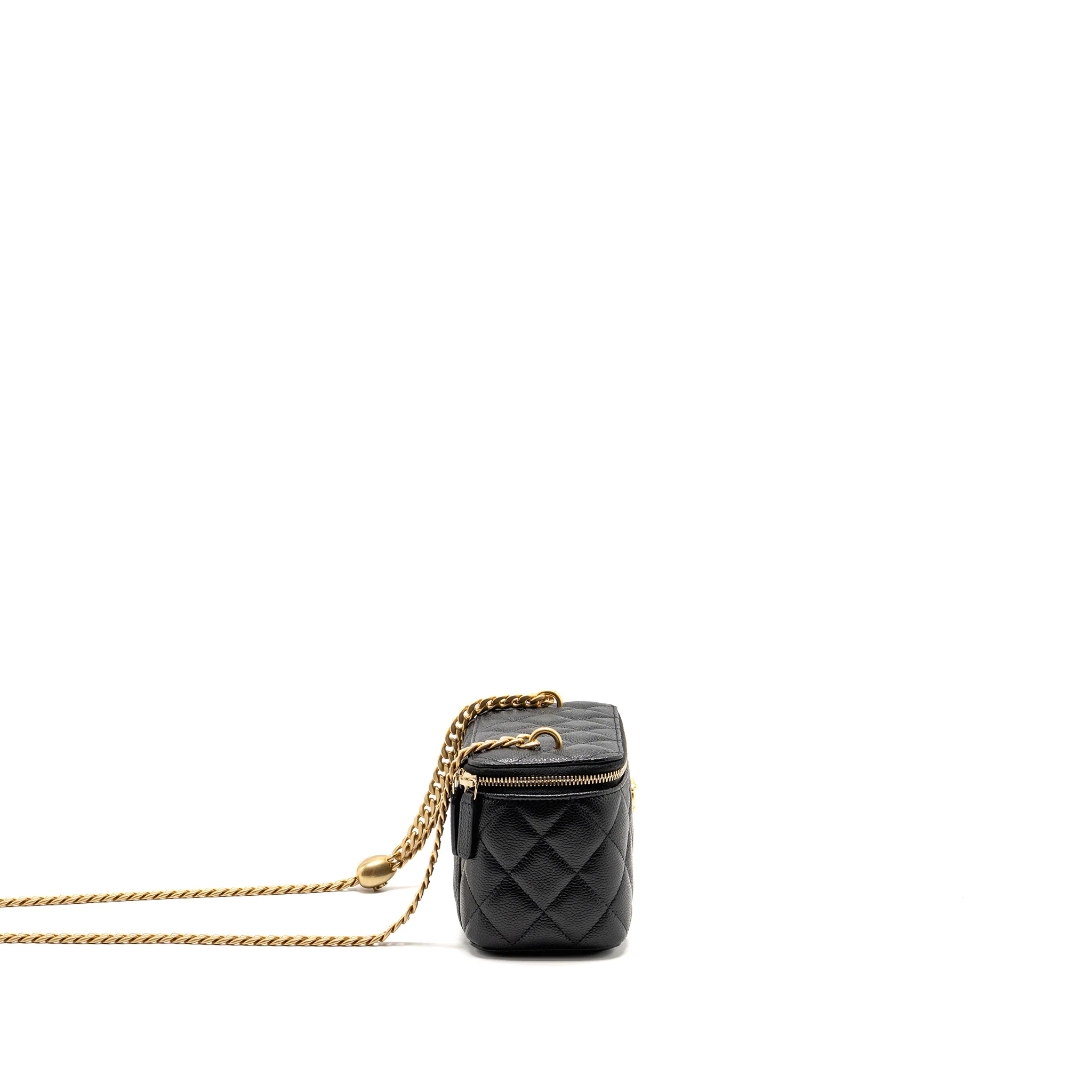 Chanel Coco Love Long Vanity with Adjustable Chain Caviar Black GHW (Microchip) - Image 3