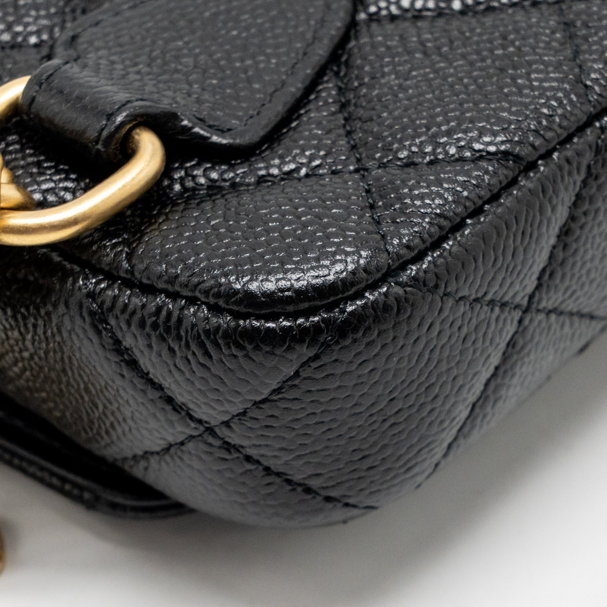 Chanel Coco Love Mini Flap Wallet on Chain Caviar Black GHW (Microchip) - Image 11