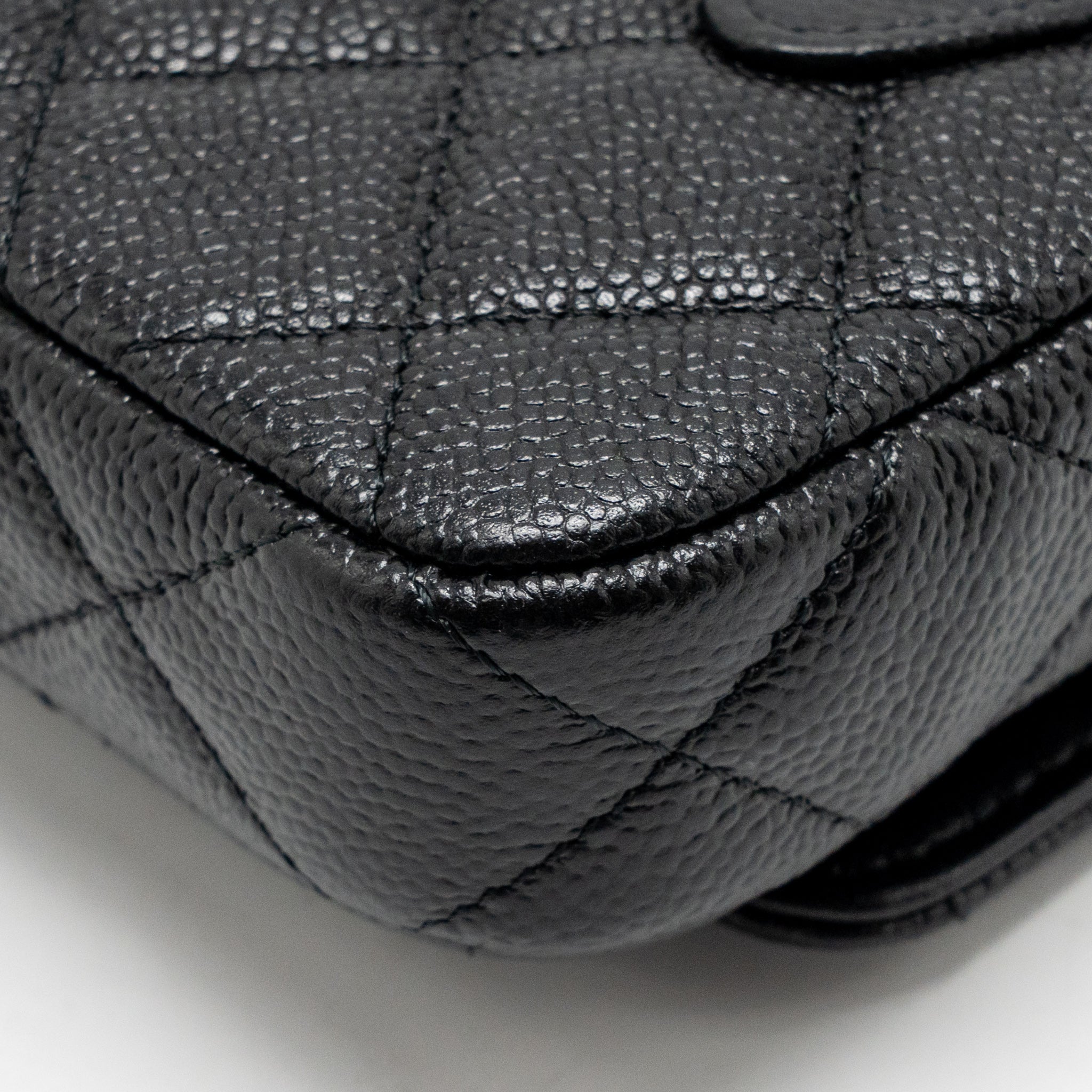 Chanel Coco Love Mini Flap Wallet on Chain Caviar Black GHW (Microchip) - Image 12