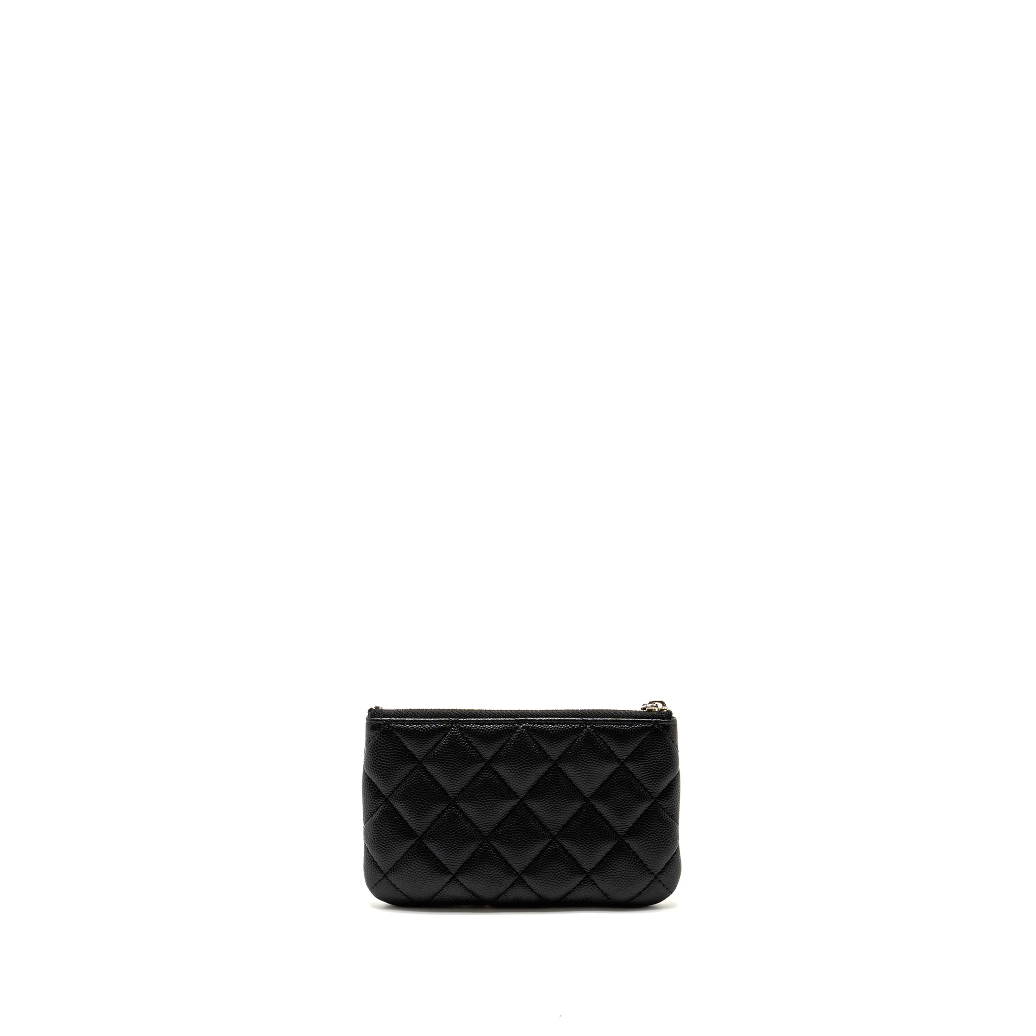 Chanel Detailed CC Small O-Case Pouch Caviar Black SHW (Microchip) - Image 2
