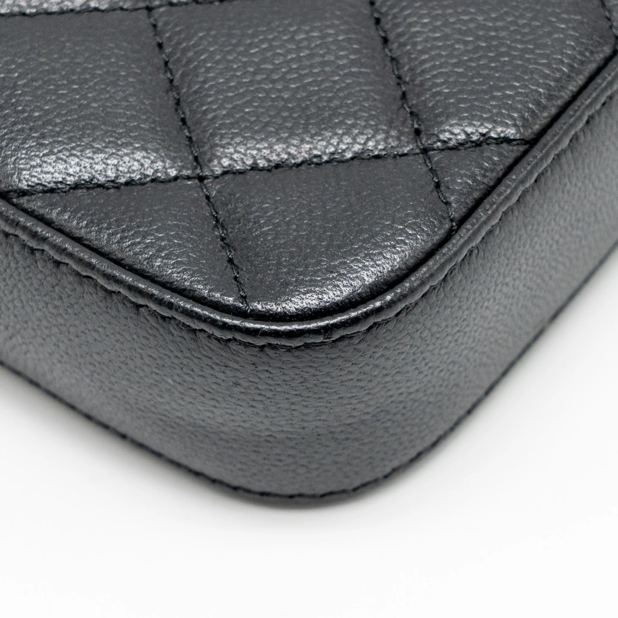 Chanel Double Zip Clutch with Chain Caviar Black SHW - Image 11