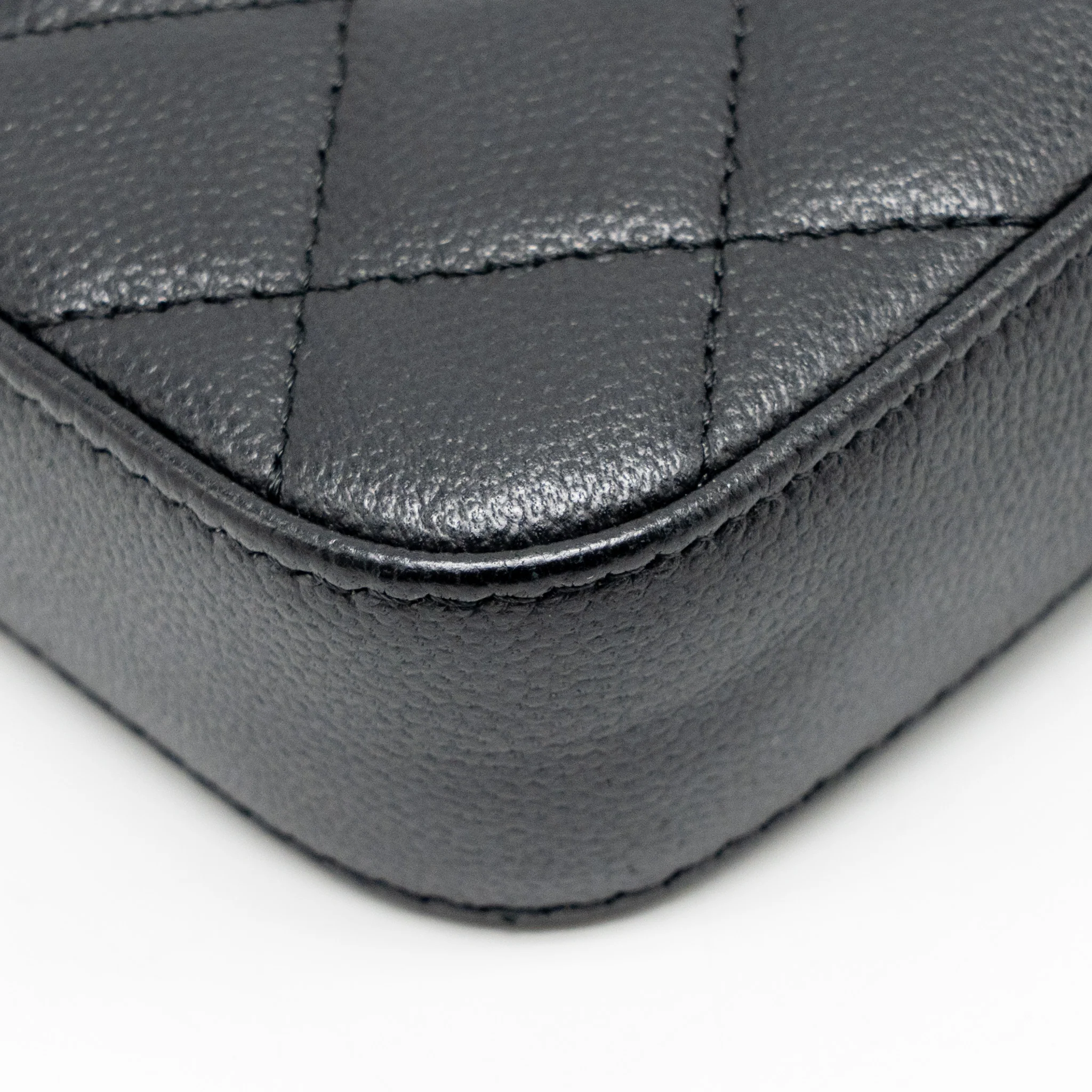 Chanel Double Zip Clutch with Chain Caviar Black SHW - Image 8