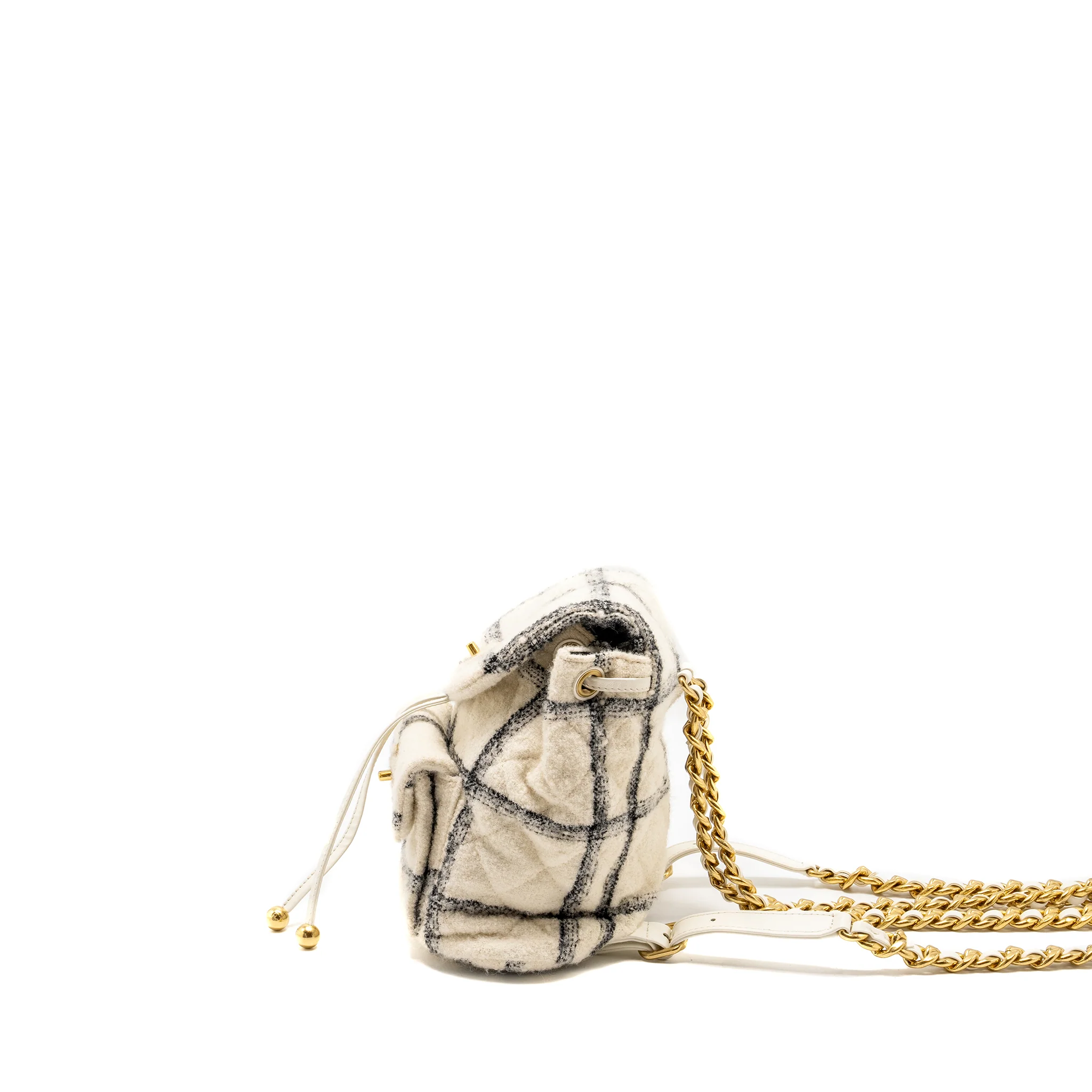 Chanel Duma Backpack Fabric White/Multicolour GHW (microchip) - Image 4