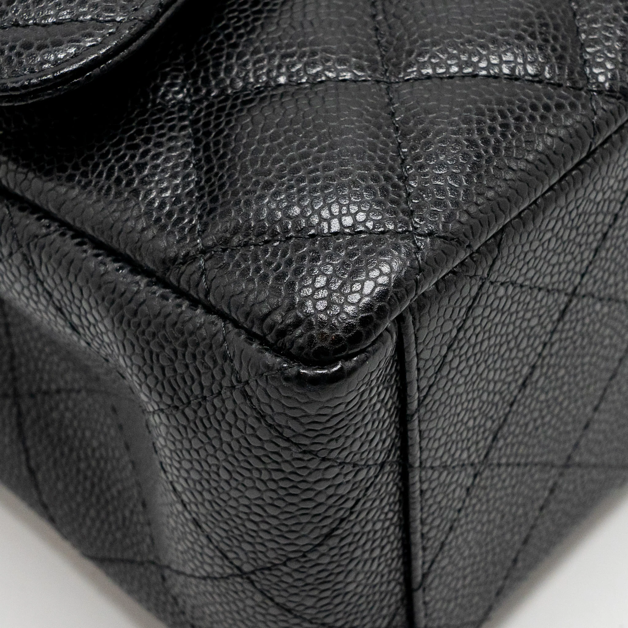 Chanel Maxi Classic Double Flap Bag Caviar Black GHW - Image 9