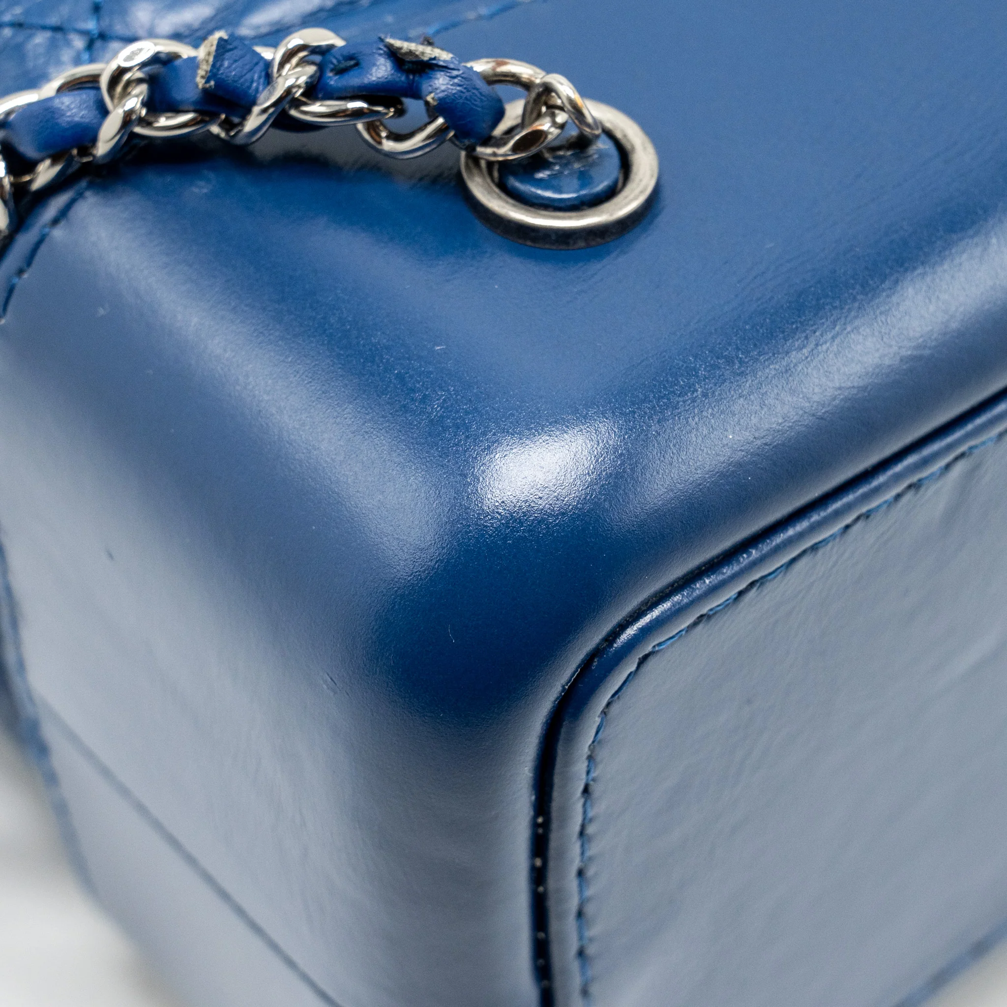 Chanel Gabrielle Backpack Aged Calfskin Blue Multicolour Hardware - Image 11