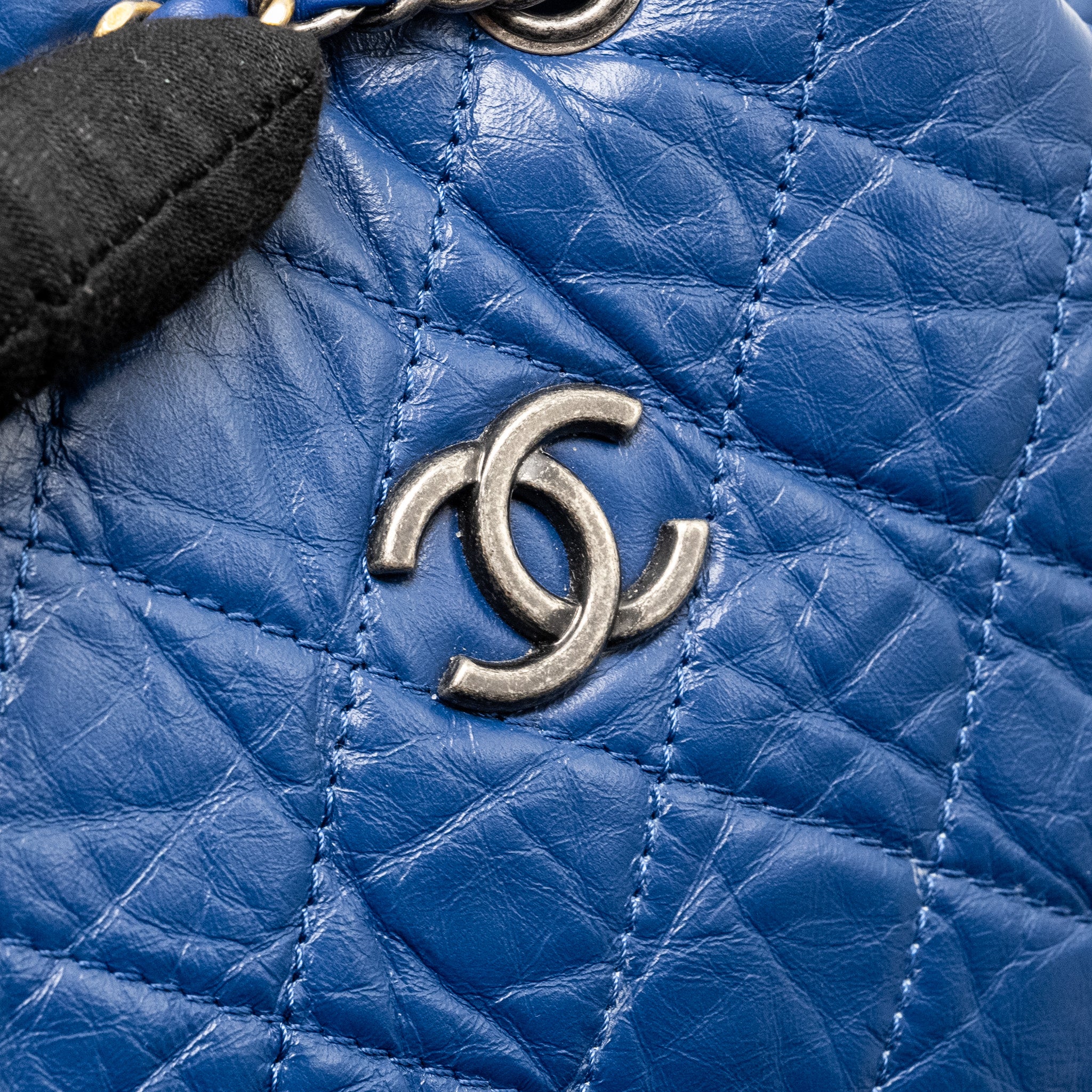 Chanel Gabrielle Backpack Aged Calfskin Blue Multicolour Hardware - Image 12