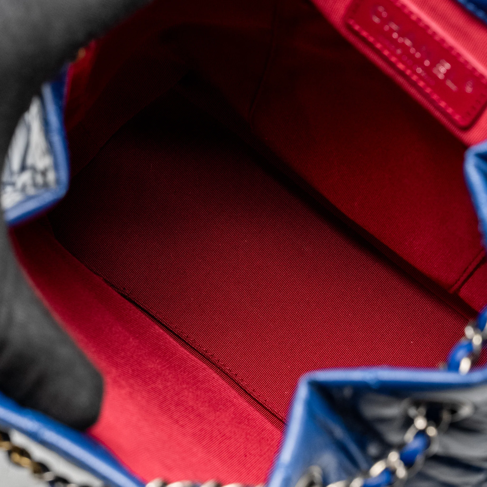 Chanel Gabrielle Backpack Aged Calfskin Blue Multicolour Hardware - Image 15
