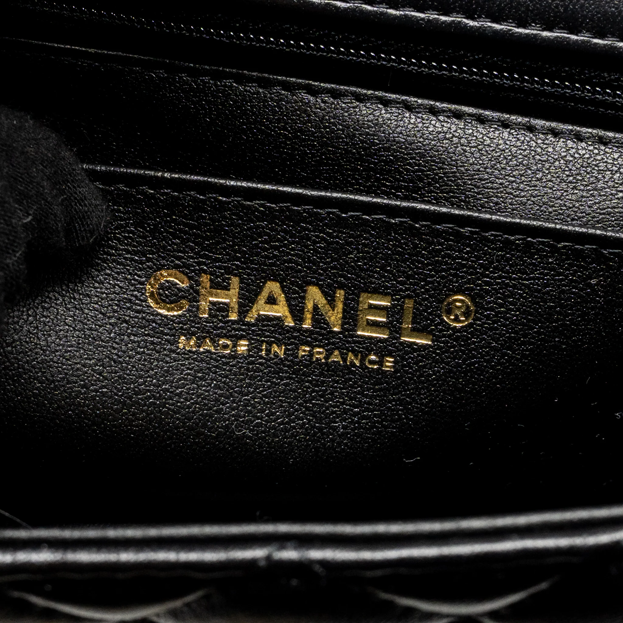 Chanel top handle mini rectangular flap bag lambskin black LGHW (microchip) - Image 18