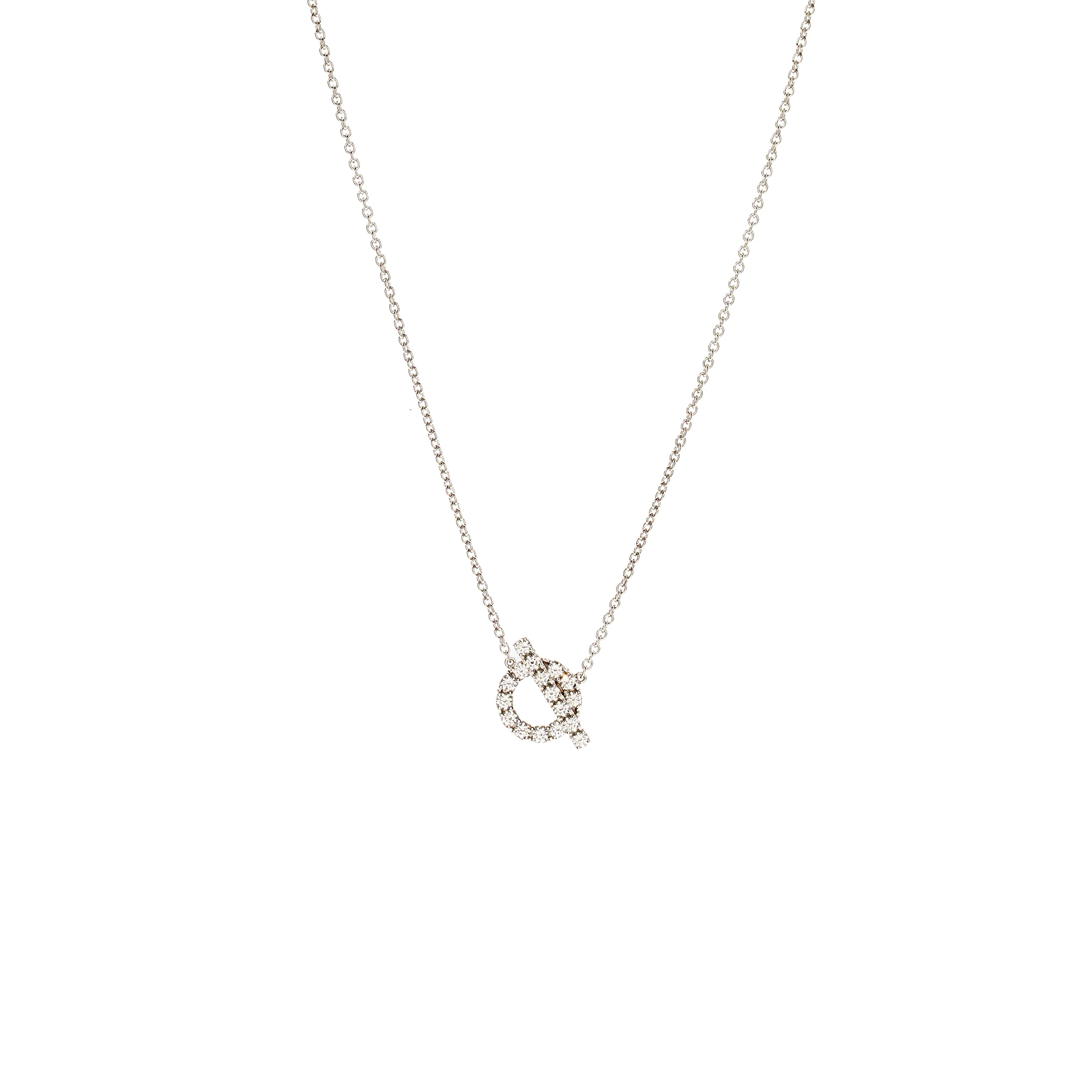 Hermes Finesse Pendant White gold Diamonds