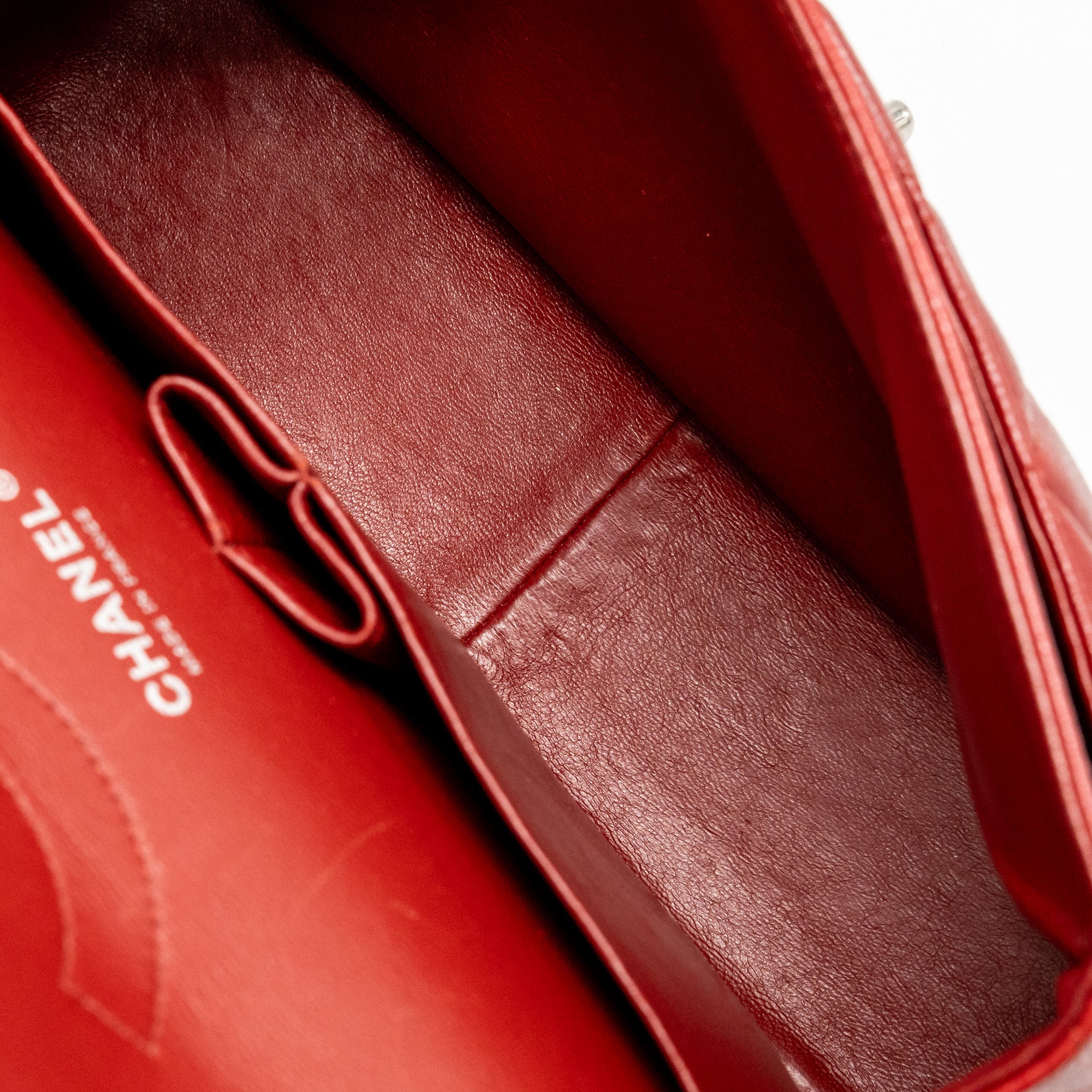 Chanel Jumbo Classic Double Flap Bag Caviar Red SHW - Image 17