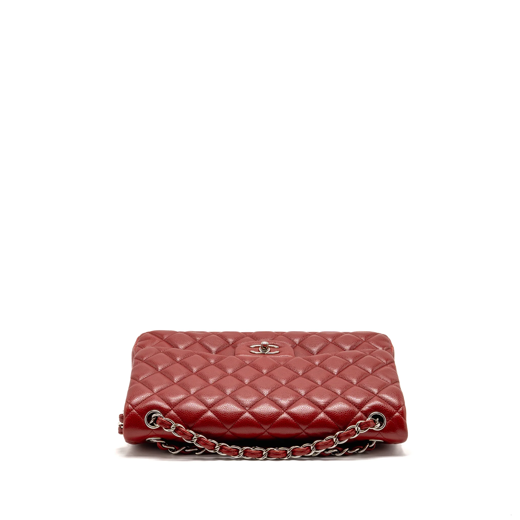 Chanel Jumbo Classic Double Flap Bag Caviar Red SHW - Image 5