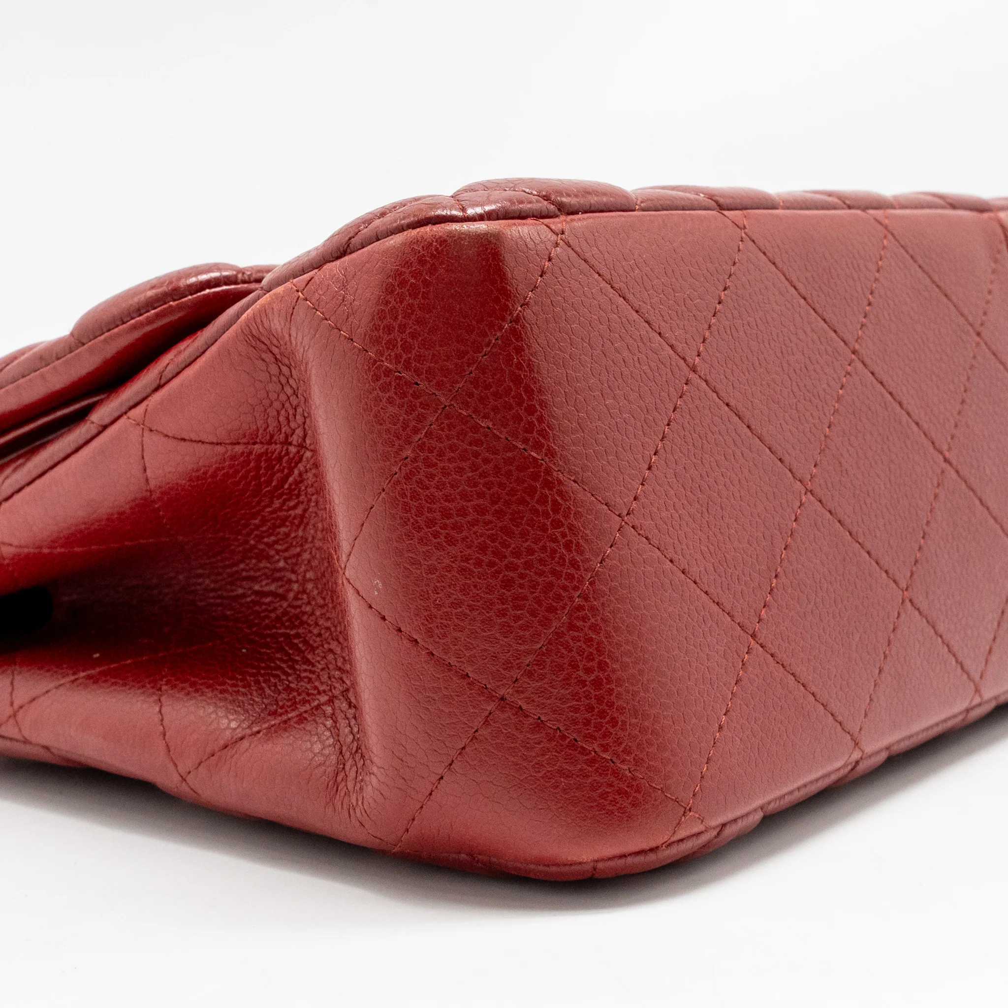 Chanel Jumbo Classic Double Flap Bag Caviar Red SHW - Image 7