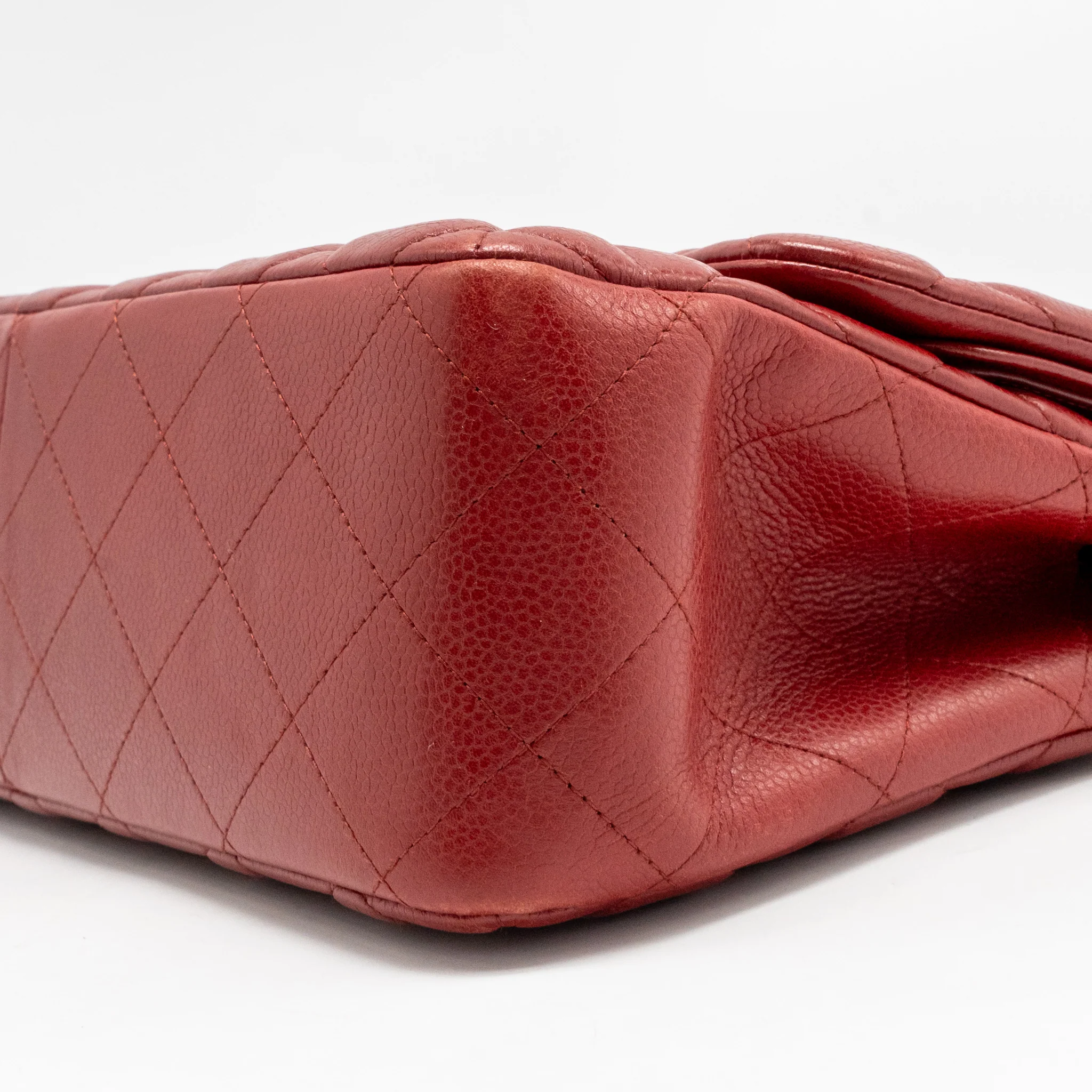 Chanel Jumbo Classic Double Flap Bag Caviar Red SHW - Image 8