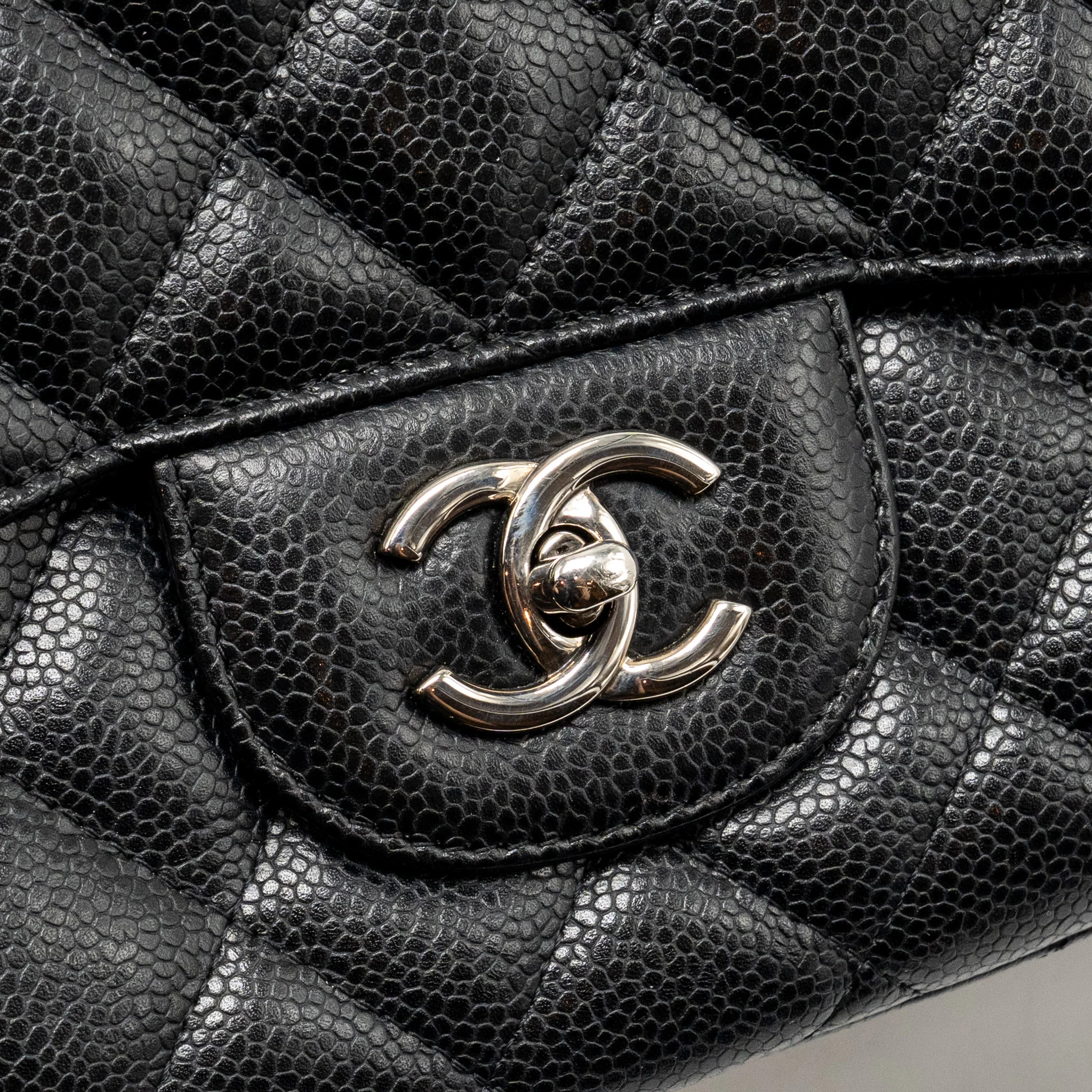 Chanel Jumbo Classic Single Flap Bag Caviar Black SHW - Image 11
