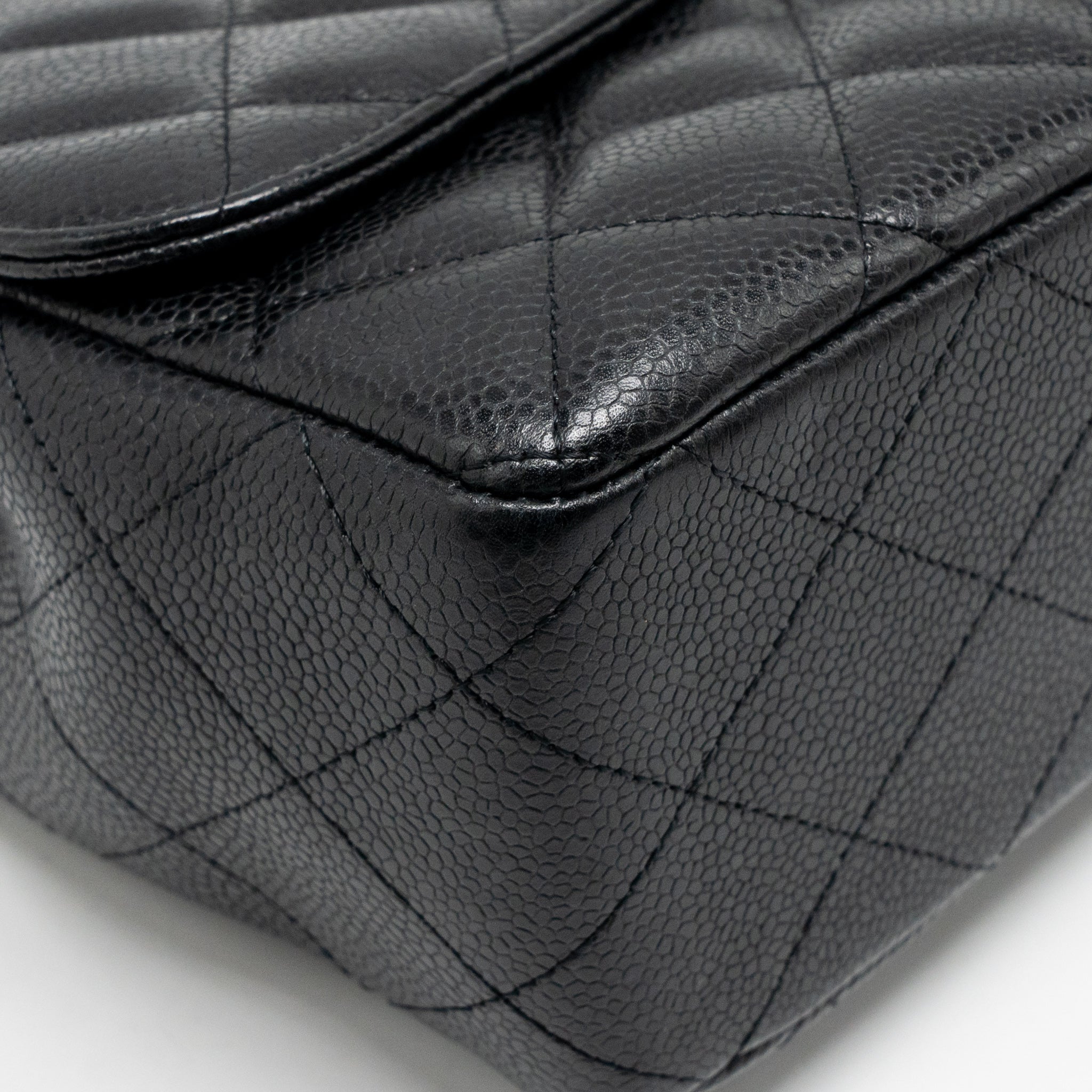 Chanel Jumbo Classic Single Flap Bag Caviar Black SHW - Image 7