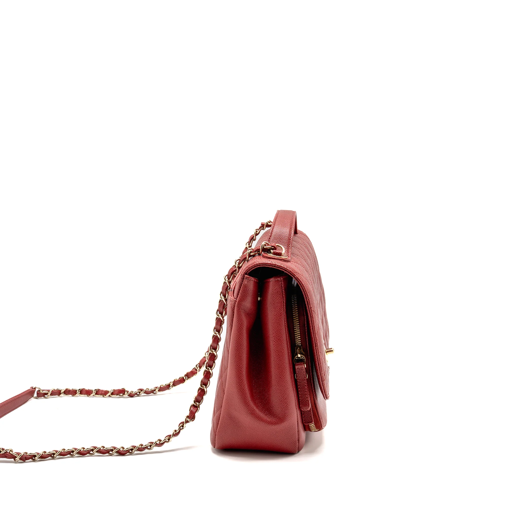 Chanel Large Business Affinity Caviar Red LGHW - Image 3