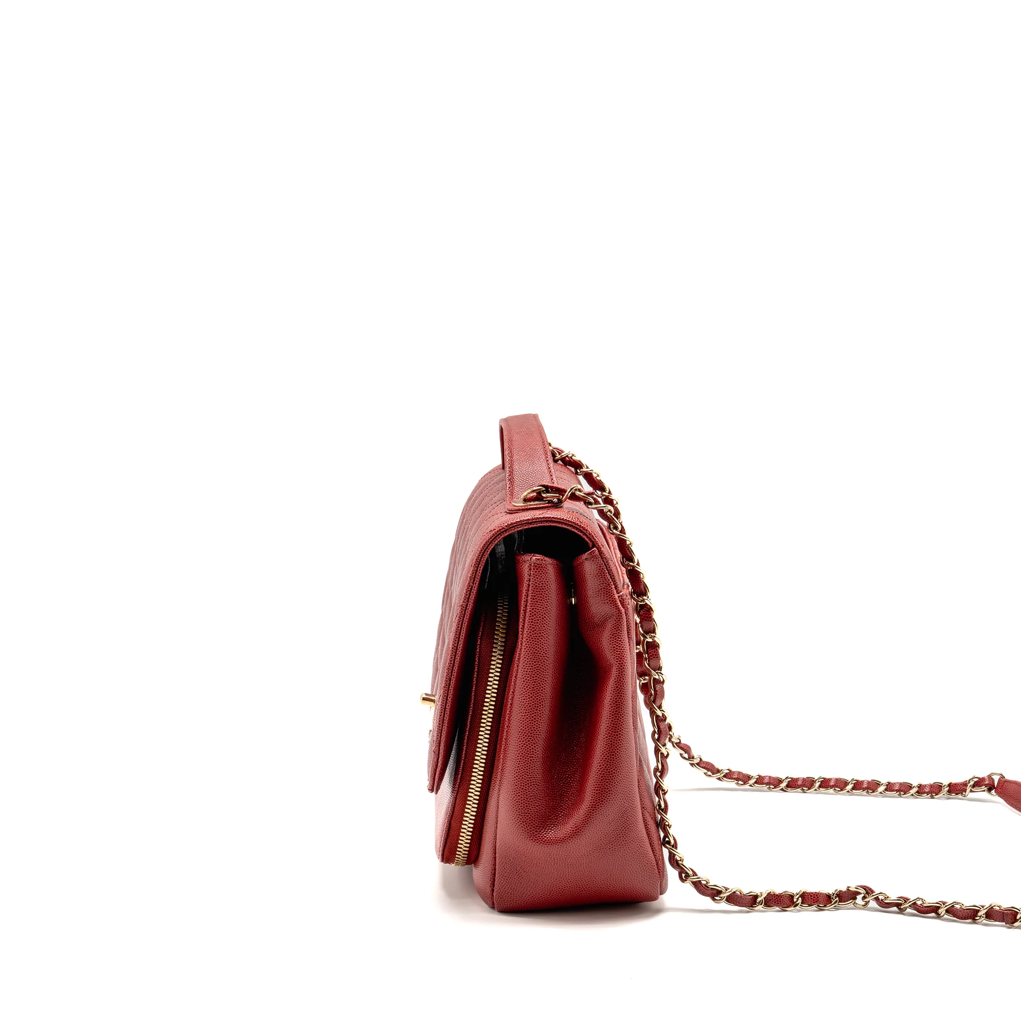 Chanel Large Business Affinity Caviar Red LGHW - Image 4