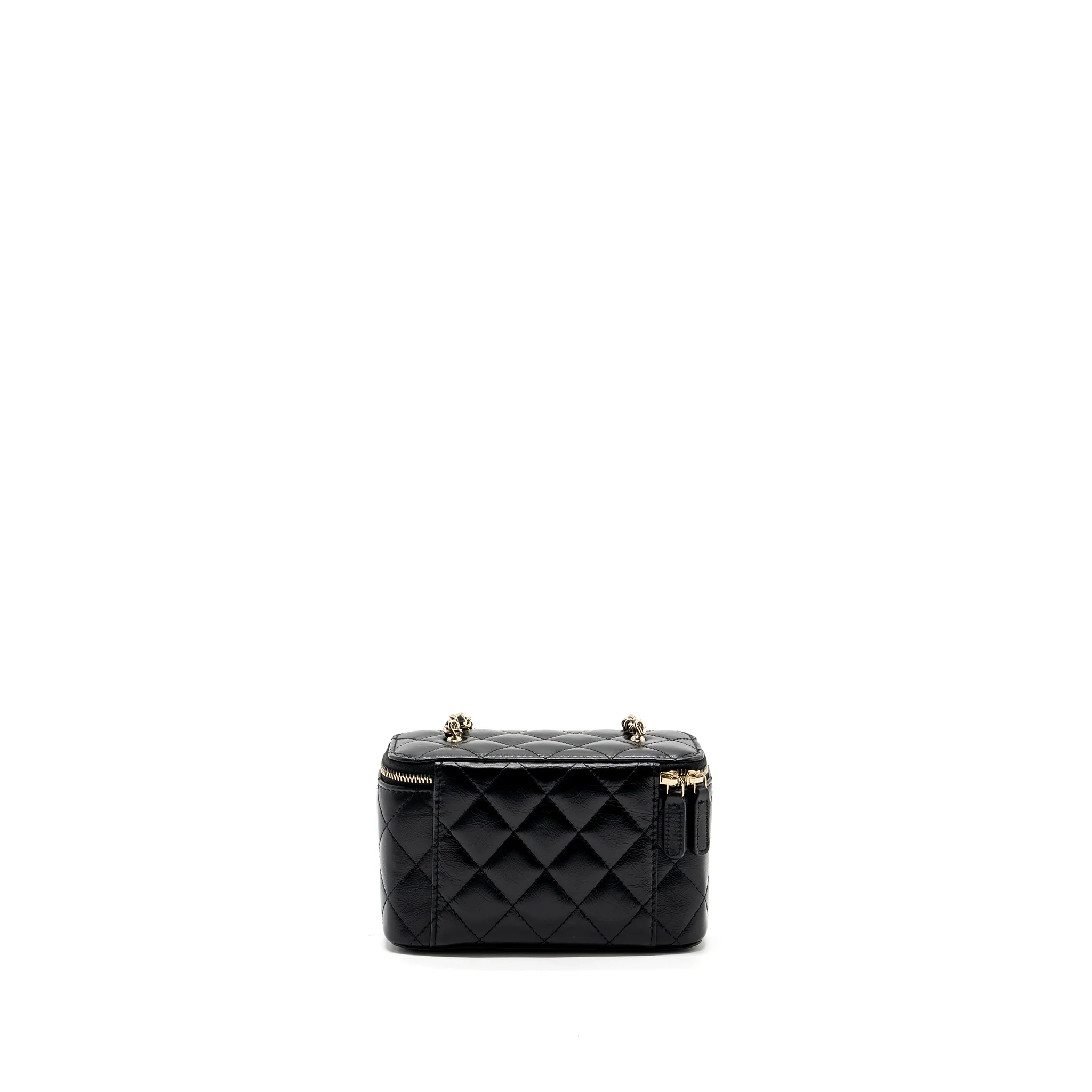 Chanel long vanity case with charms chain Calfskin Black LGHW (microchip) - Image 2