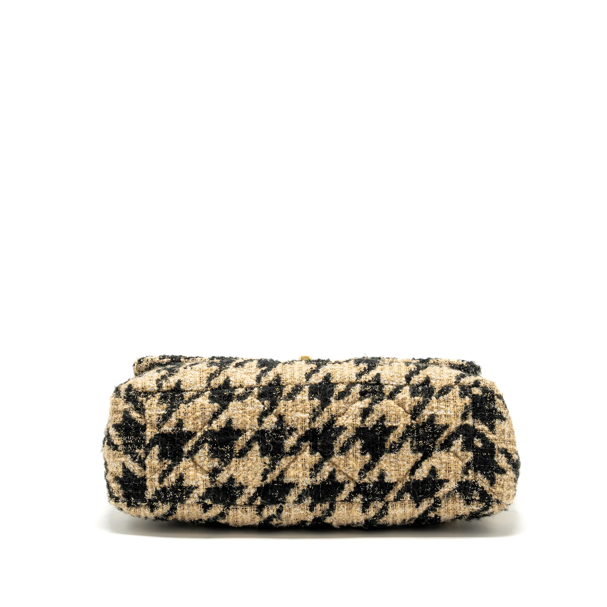 Chanel Maxi 19 Bag Tweed Beige/Black Multicolour Hardware - Image 5