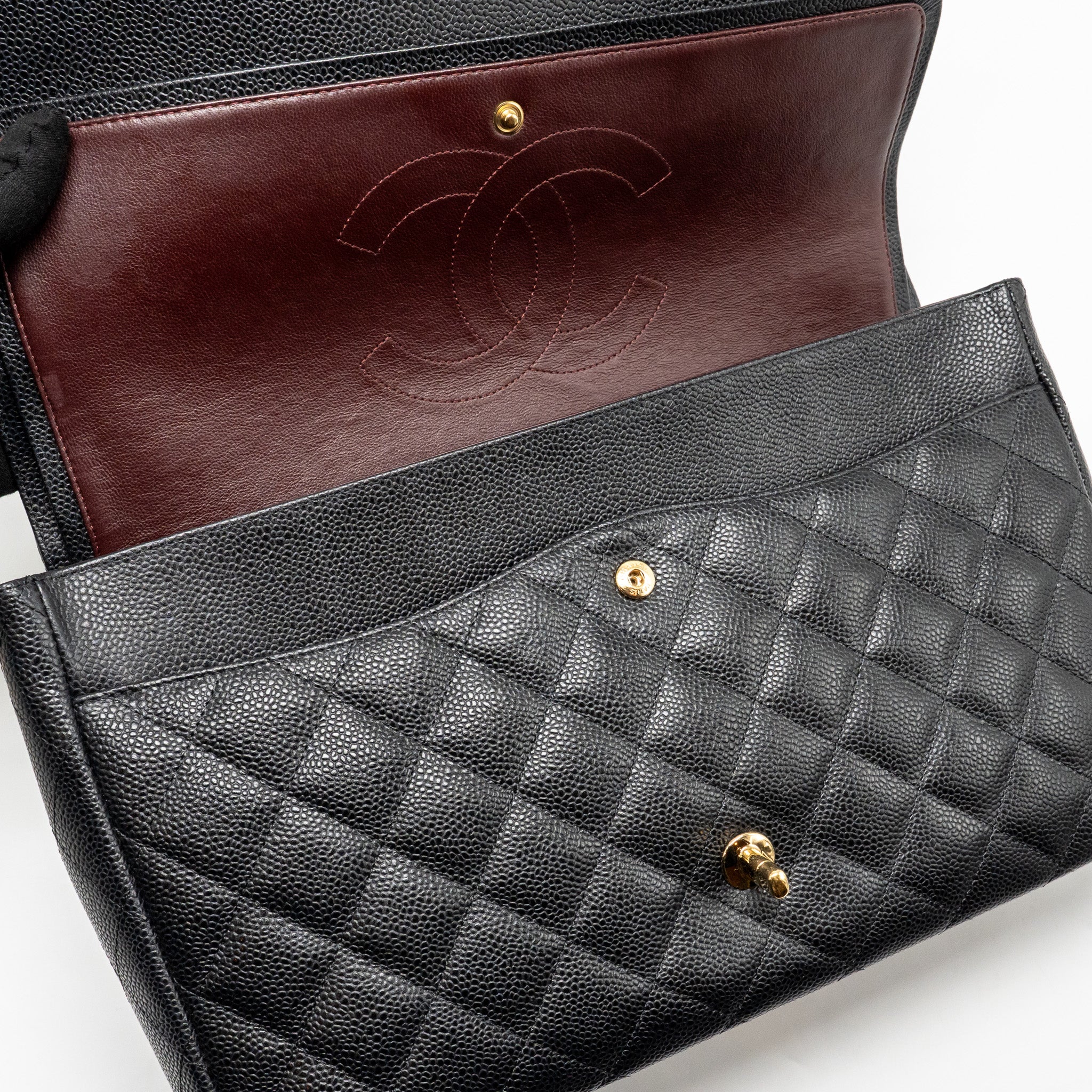 Chanel Maxi Classic Double Flap bag Caviar Black GHW - Image 14