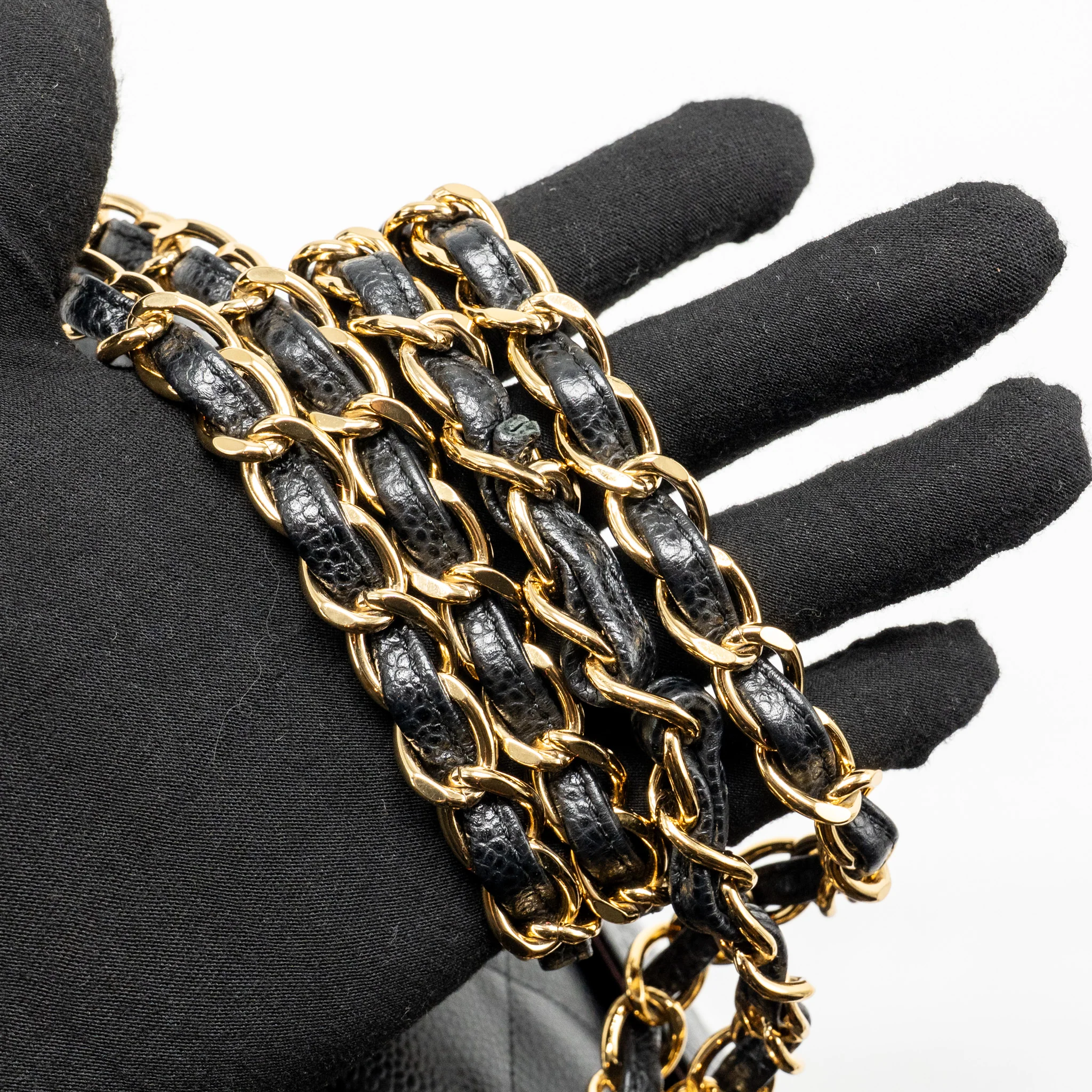 Chanel Maxi Classic Double Flap bag Caviar Black GHW - Image 19