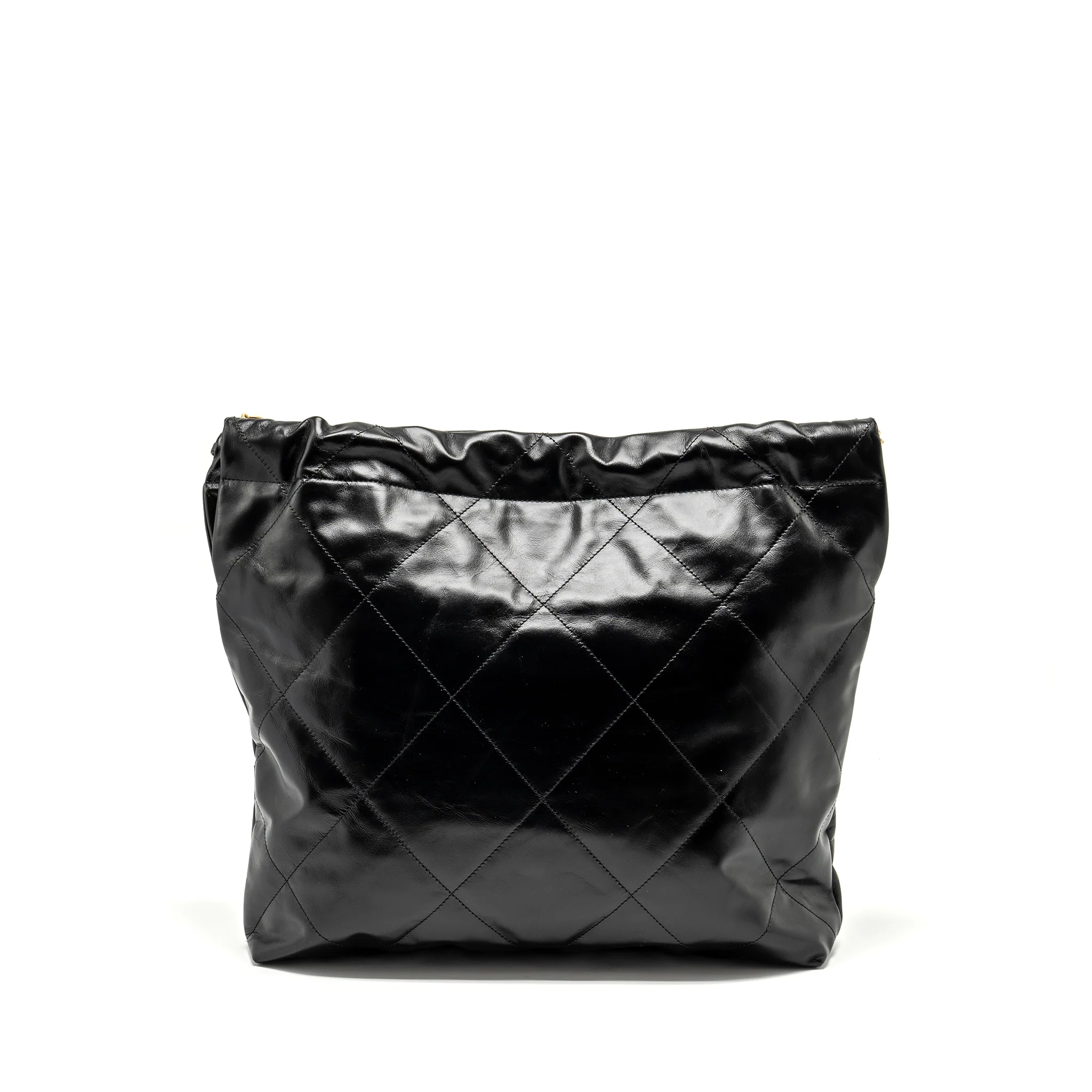 Chanel Medium 22 Bag Shiny Calfskin Black GHW (microchip) - Image 2