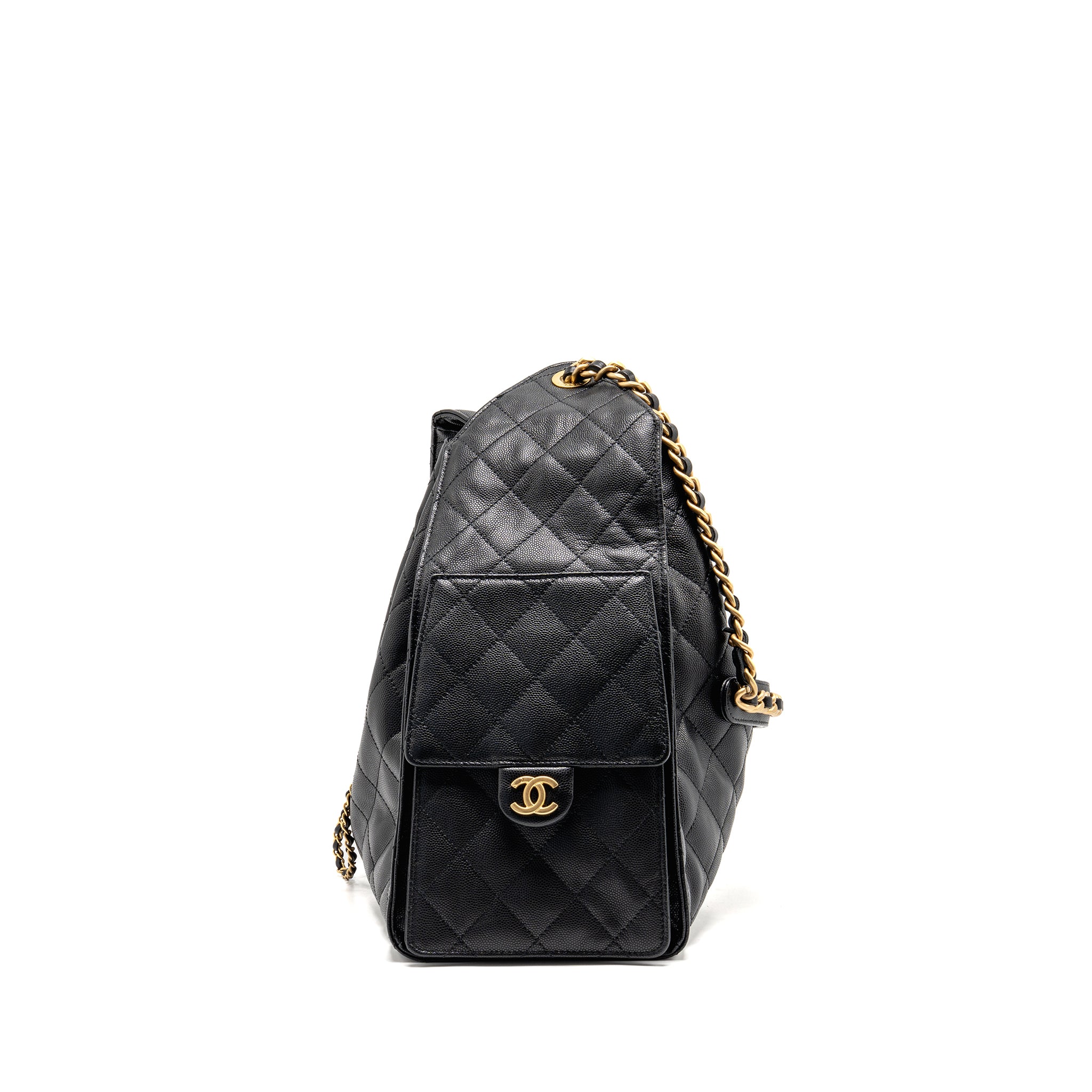 Chanel Medium 25 Bag Caviar Black GHW (Microchip) - Image 3