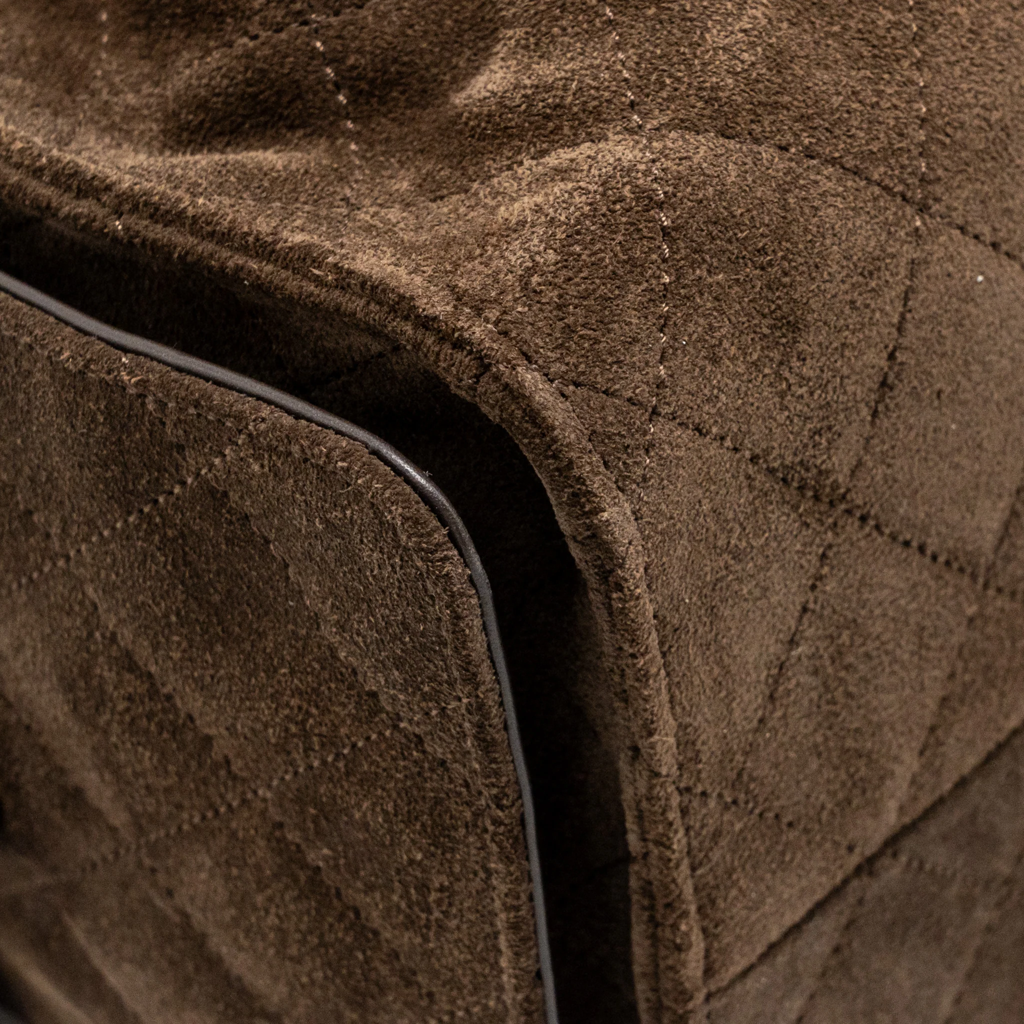 Chanel Medium 25 bag suede leather brown GHW (microchip) - Image 11