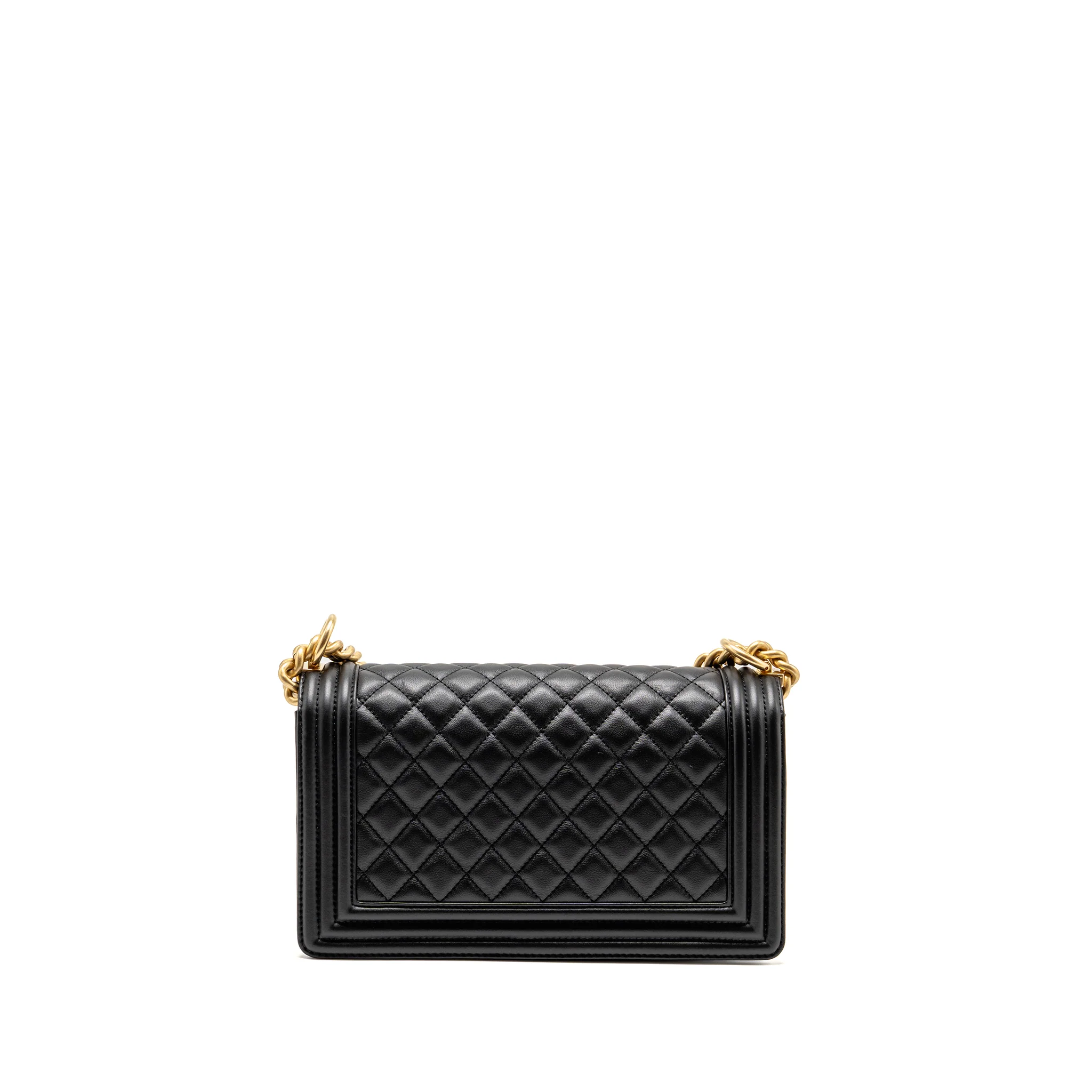 Chanel Medium Boy Bag Calfskin Black GHW (Microchip) - Image 2