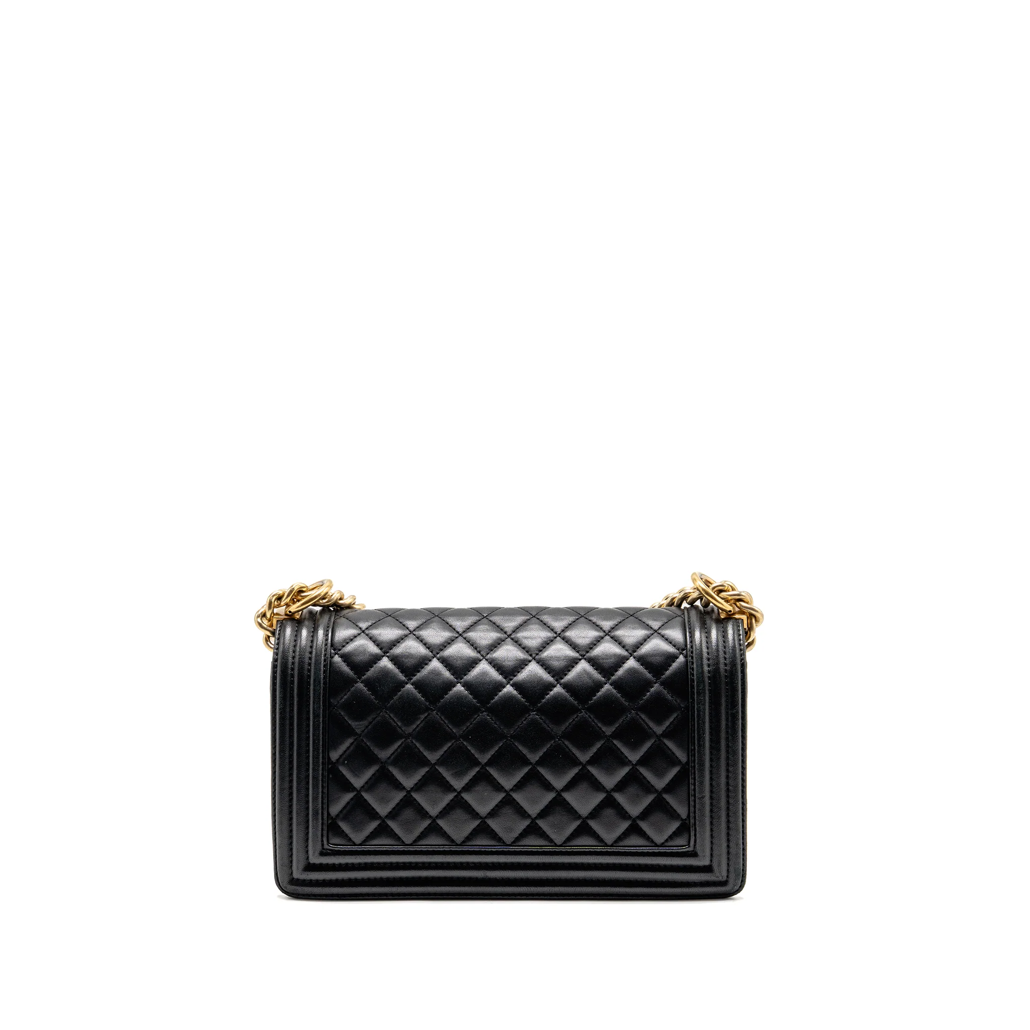 Chanel Medium Boy Bag LAMBSKIN Black GHW - Image 2