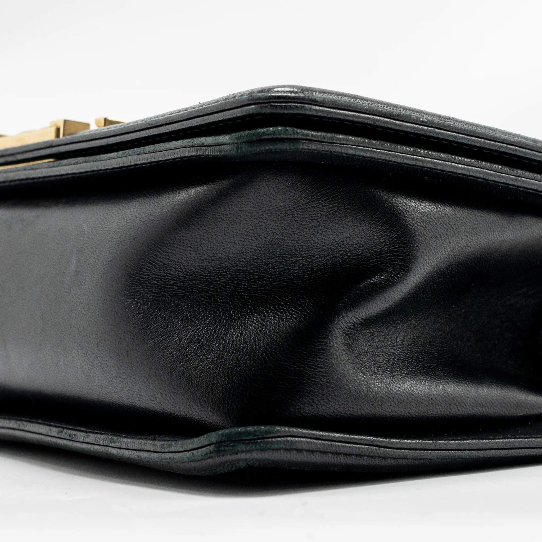Chanel Medium Boy Bag LAMBSKIN Black GHW - Image 8